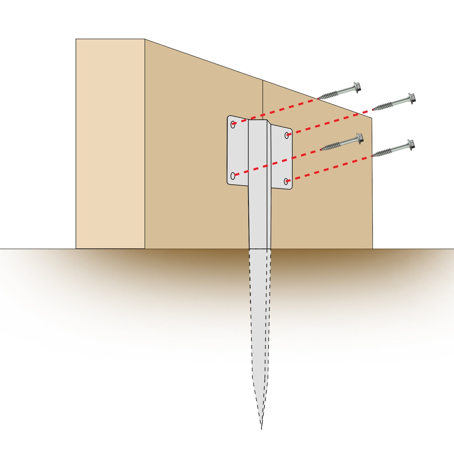 No.4715 SleeperSecure Single Sleeper Straight Support Spike