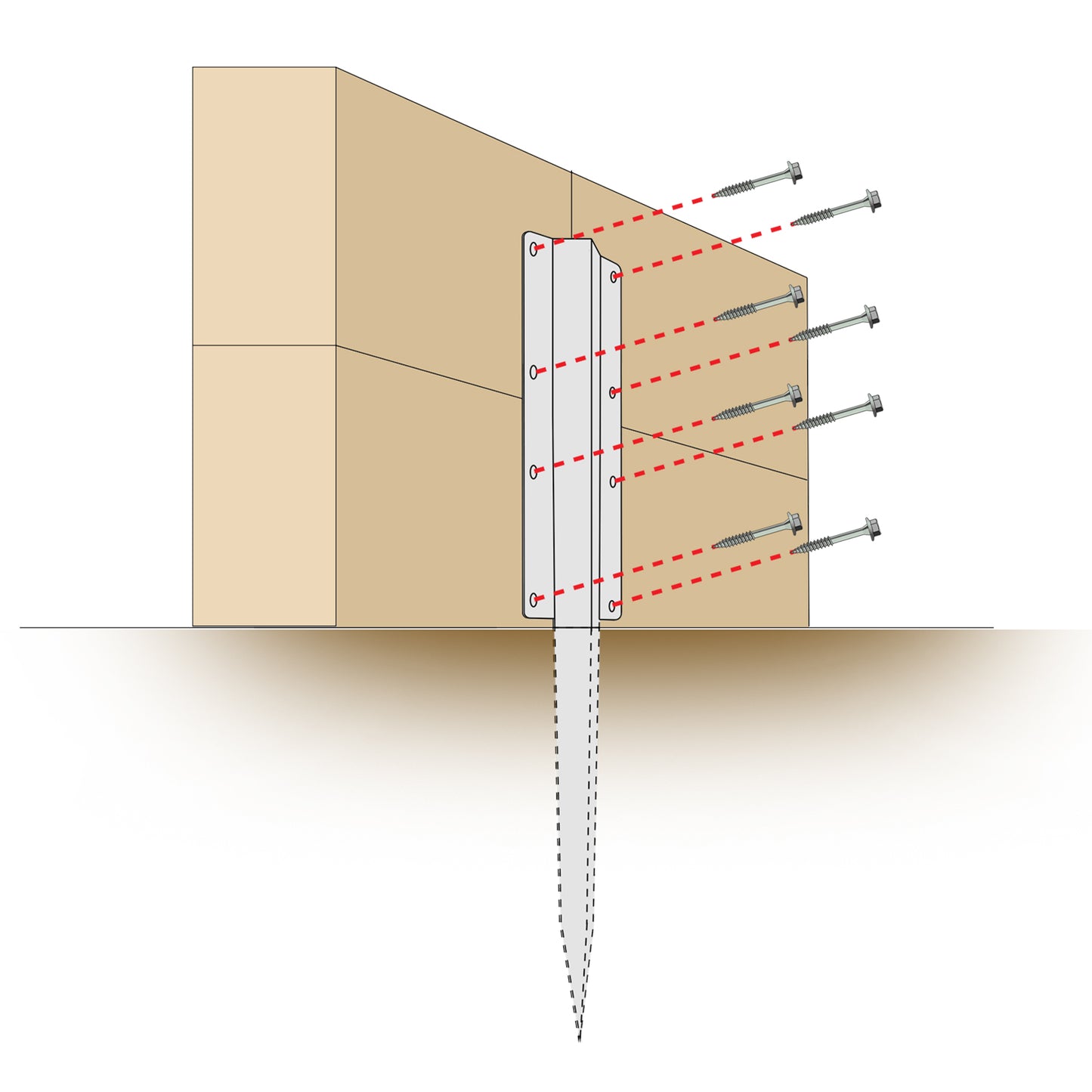 No.4716 SleeperSecure Double Sleeper Straight Support Spike