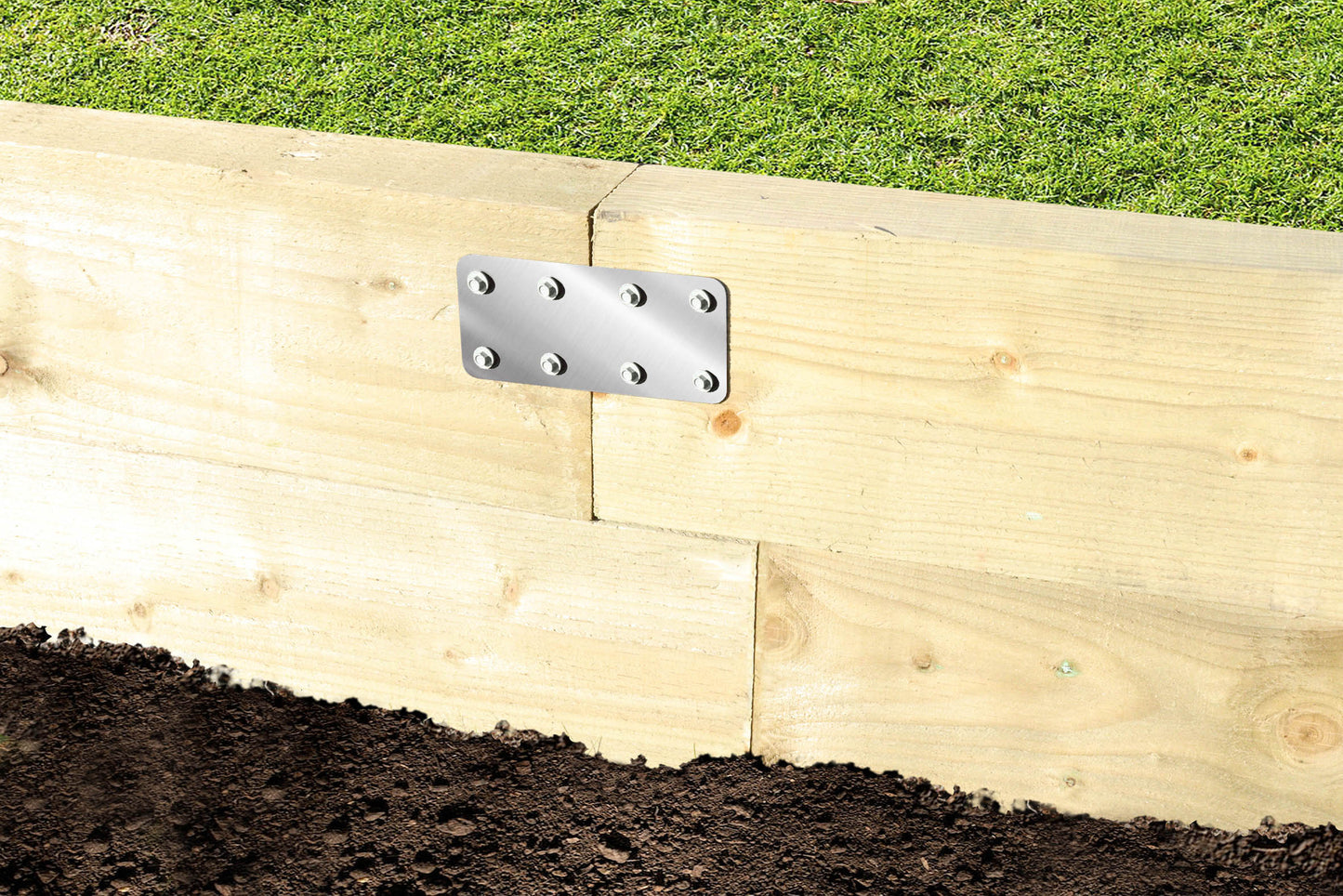 No.4718/S SleeperSecure Stainless Steel (A2/304) Short Internal Sleeper Straight Flat Support Plate
