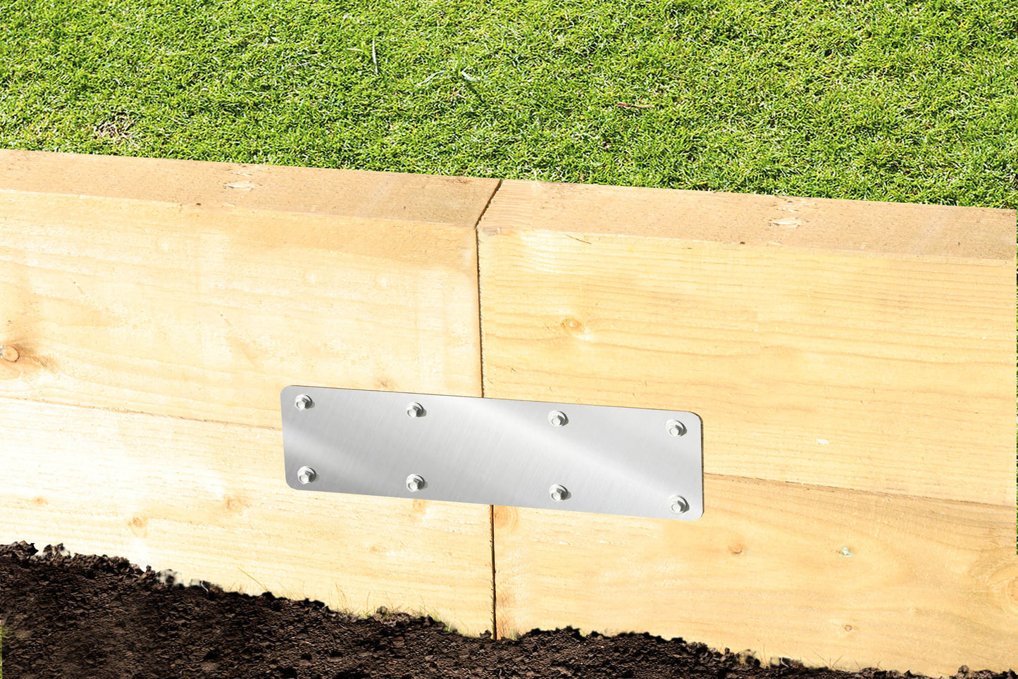 No.4719/S SleeperSecure Stainless Steel (A2/304) Long Internal Sleeper Straight Flat Support Plate