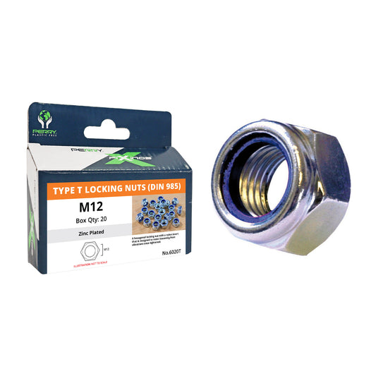 No.6020T/PP Type T Metric Locking Nuts (DIN 985) - with Nylon Insert