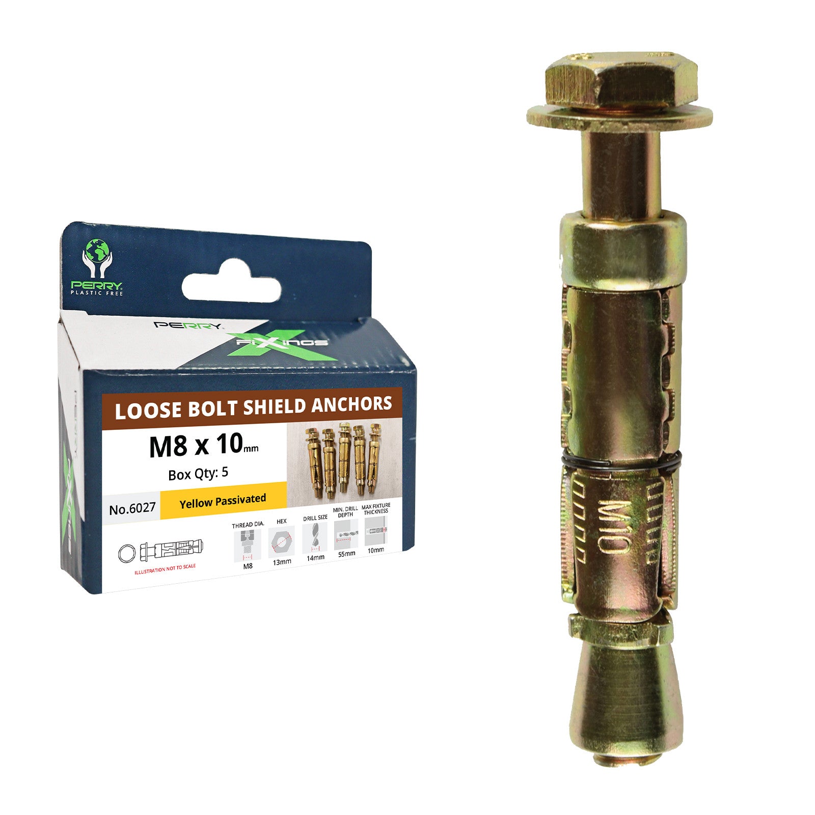 No.6027/PP Loose Bolt (Bolt Type) Shield Anchors – Perry Group