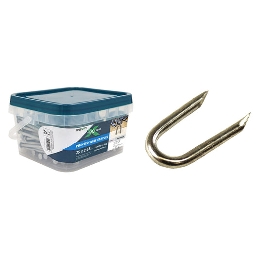 No.6033 Pointed (Netting) Wire Staples - Tubs