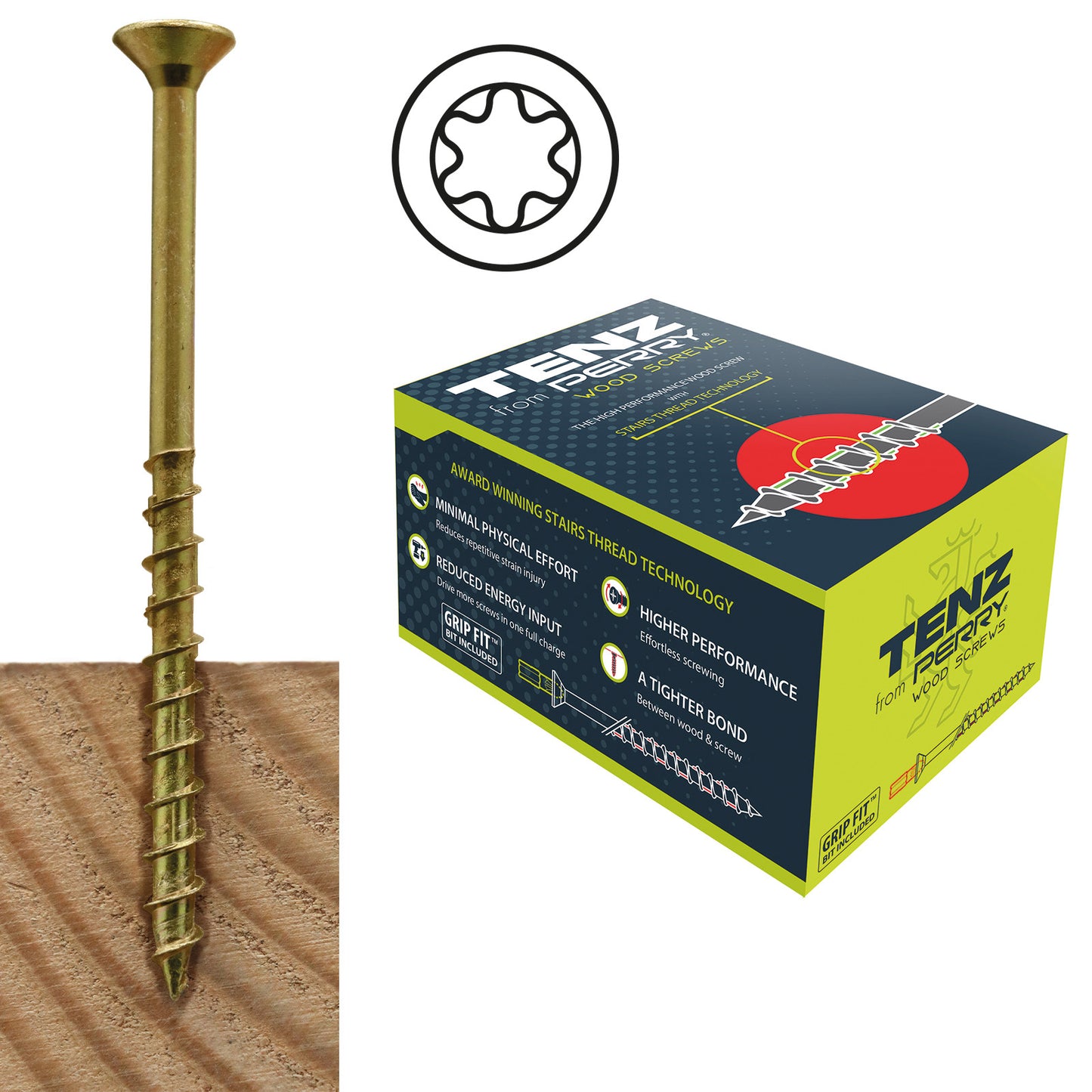 No.6090 TENZ from Perry High Performance Wood Screws - Torx Head