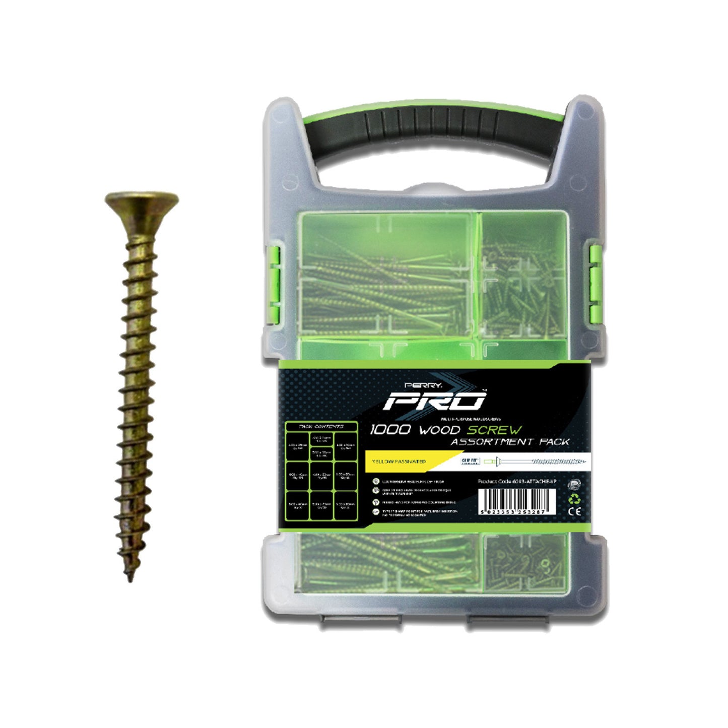 No.6093/AST Perry Pro Multi-Purpose Wood Screws - Pozi Head - Assortment Pack