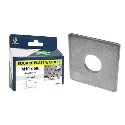 No.6201/PP Metric Square Plate Washers - Round Hole