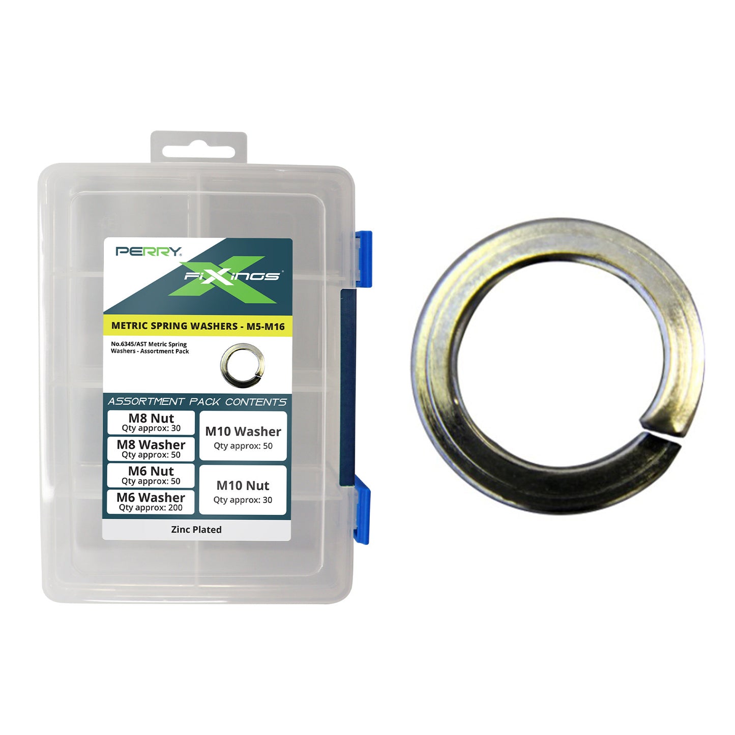 No.6345/AST Metric Spring Washers (DIN 127-B) - Assortment Pack