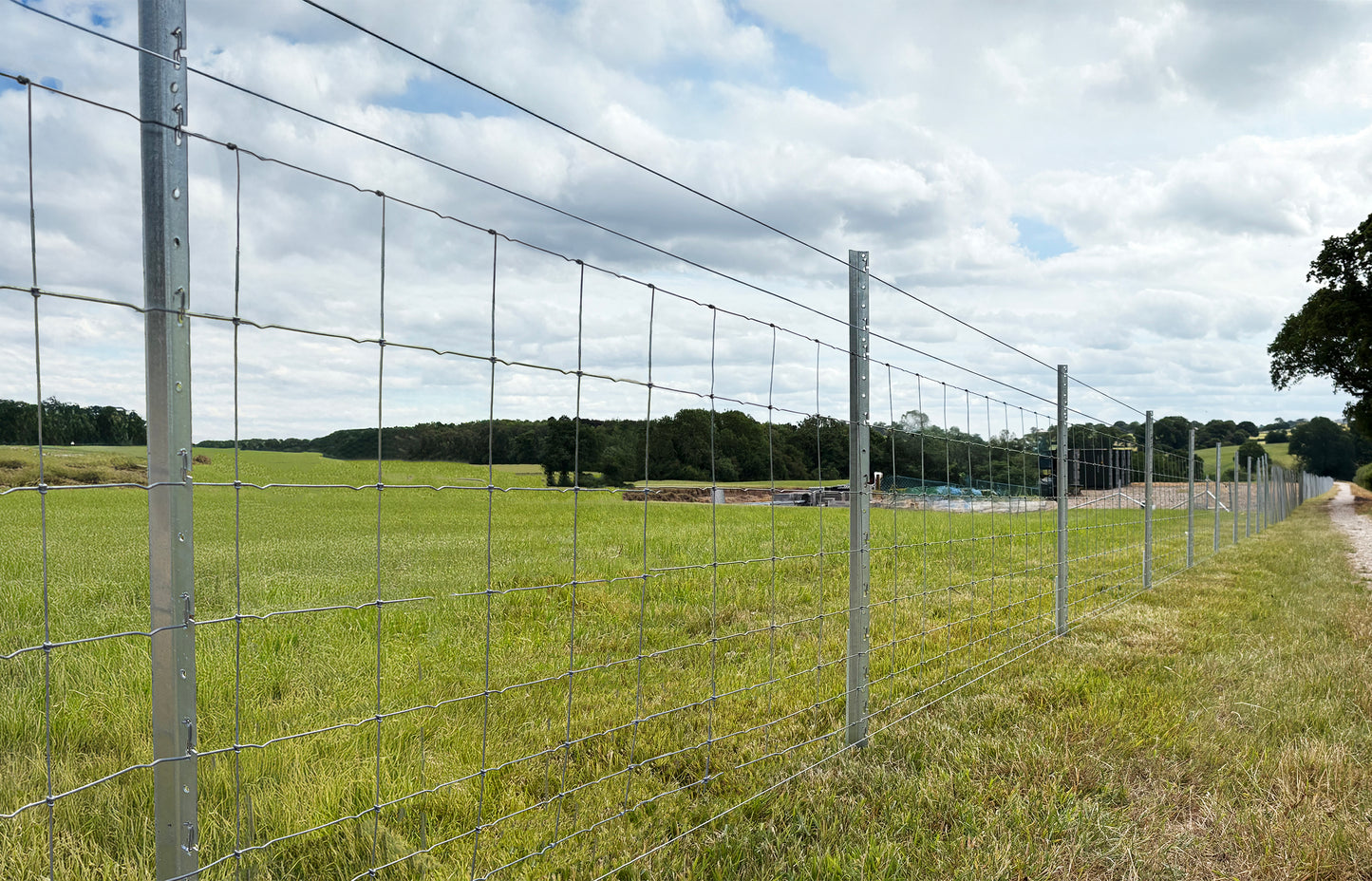 1.8m No.2170/INTER QuickClip Metal Fencing System - Intermediate Post with 11 Holes and Anti-Pull SS