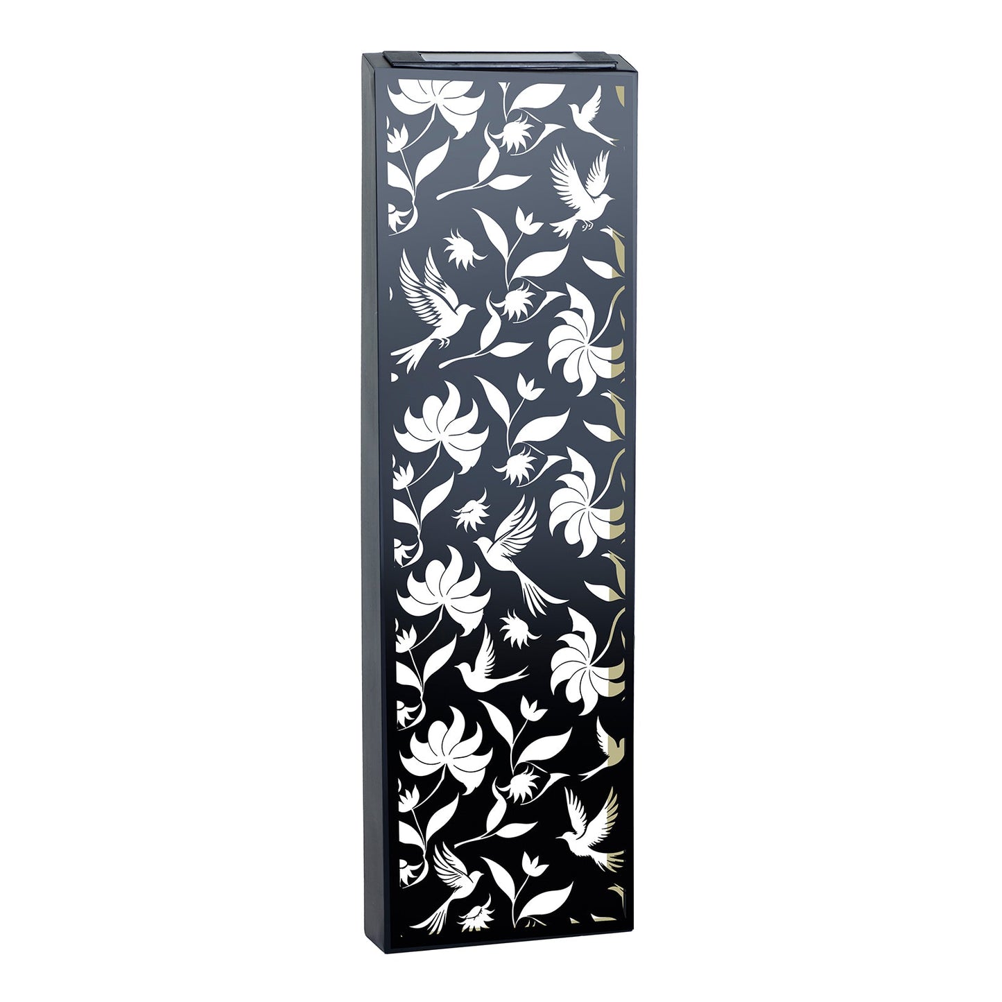 No.PA1015BK Metal Narrow Solar Wall Panel - Birds