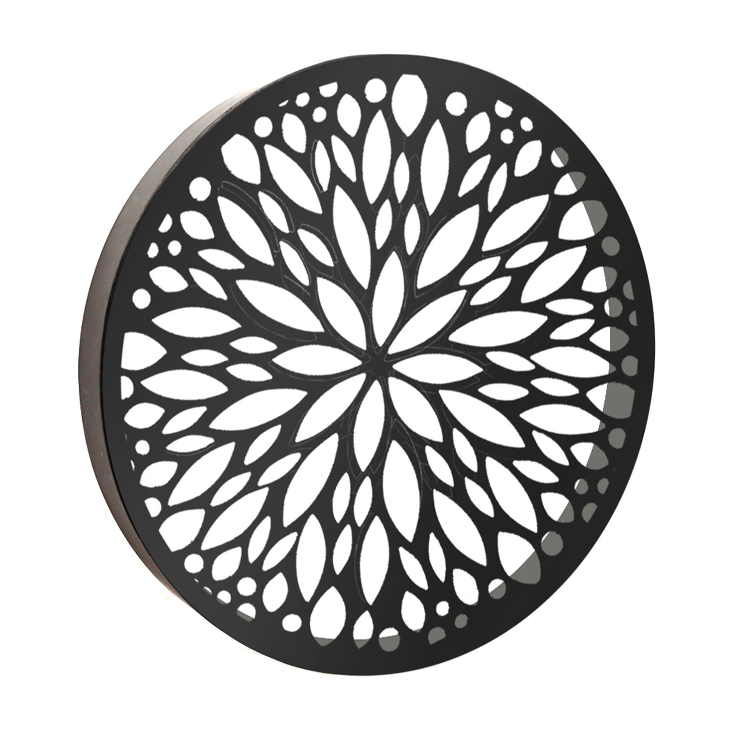 No.PA1021BK Metal Abstract Flower Solar Wall Panel