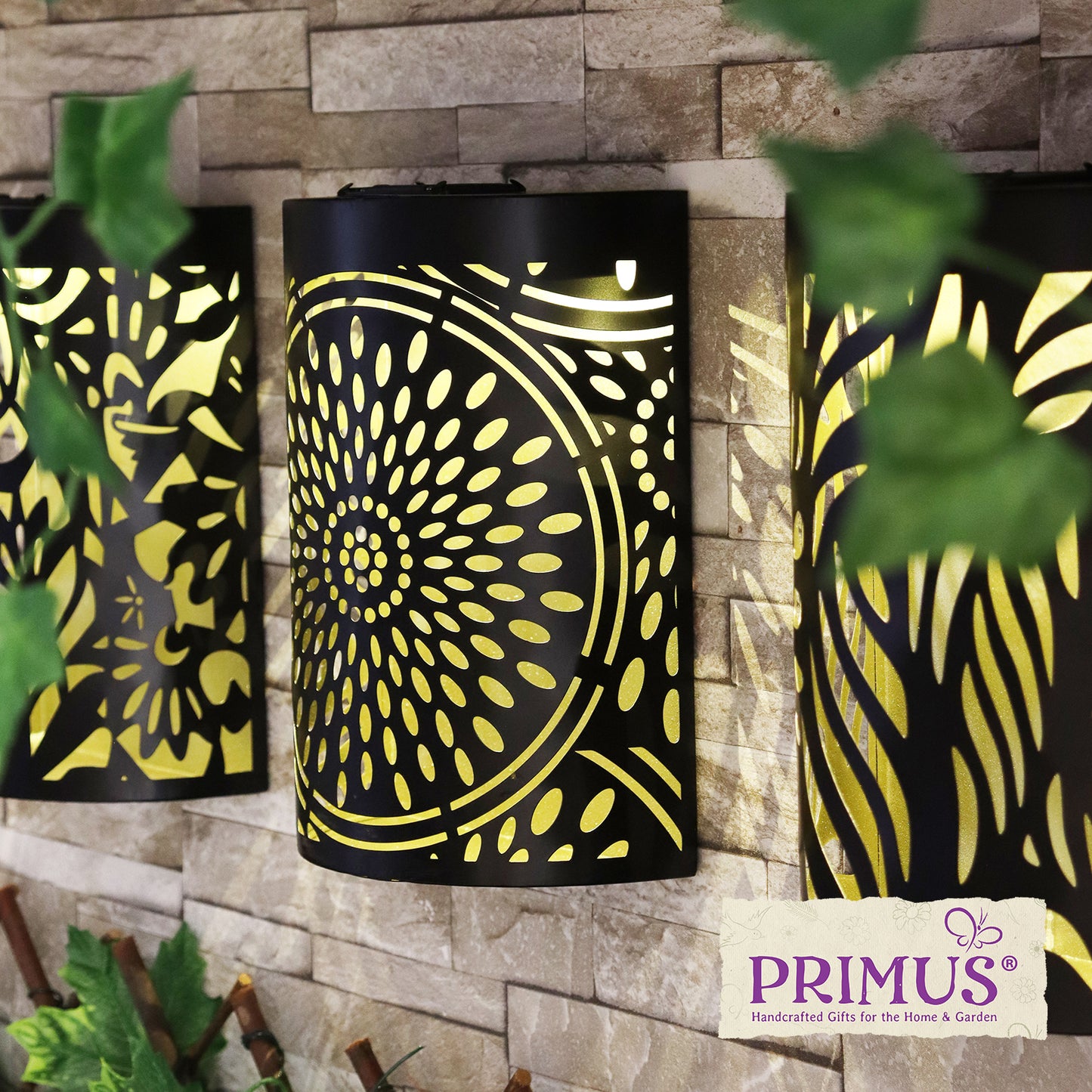 No.PA1052BK Small Metal Curved Moroccan Solar Wall Panel