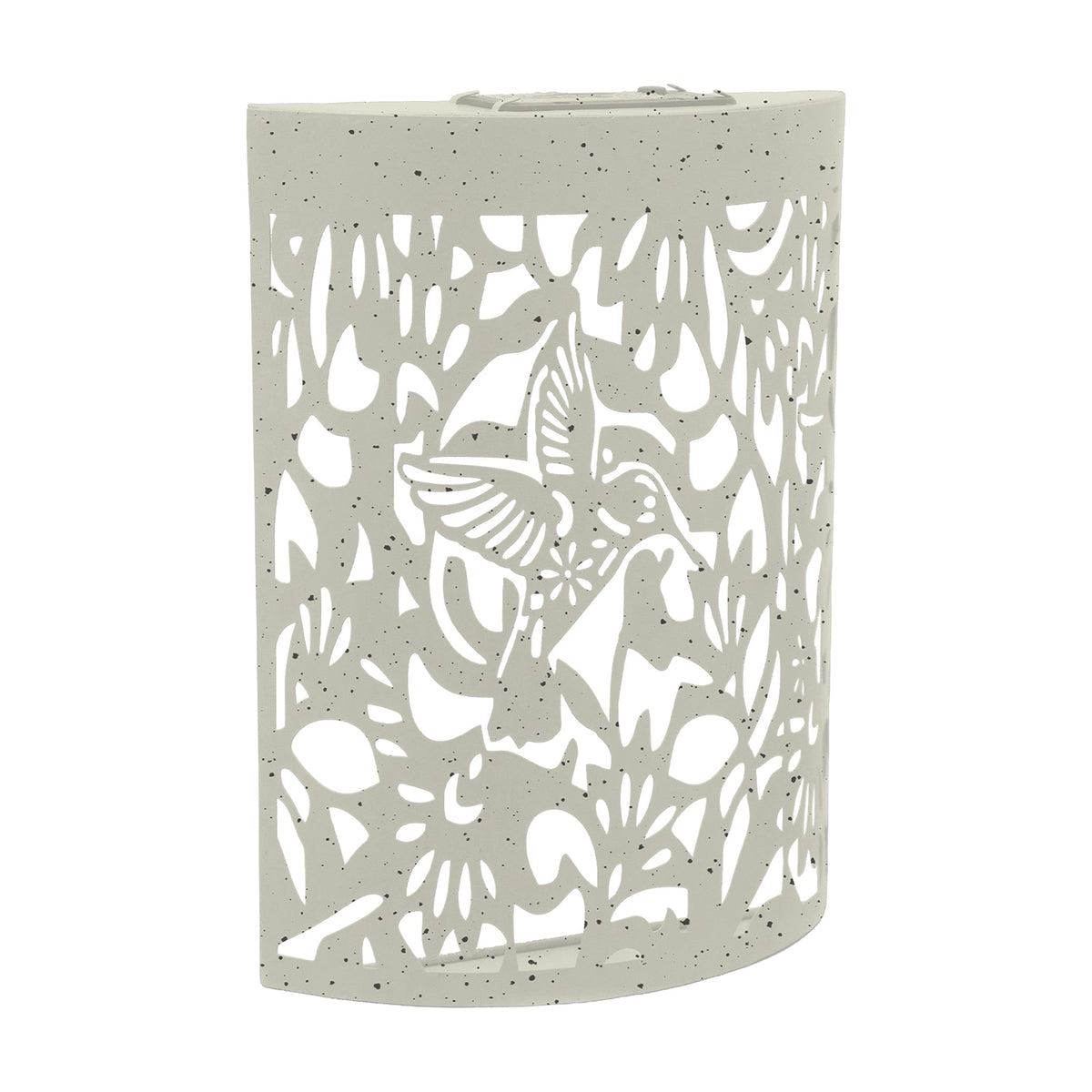 No.PA1053WH Small Curved Metal Solar Wall Panel - Hummingbird - Sand