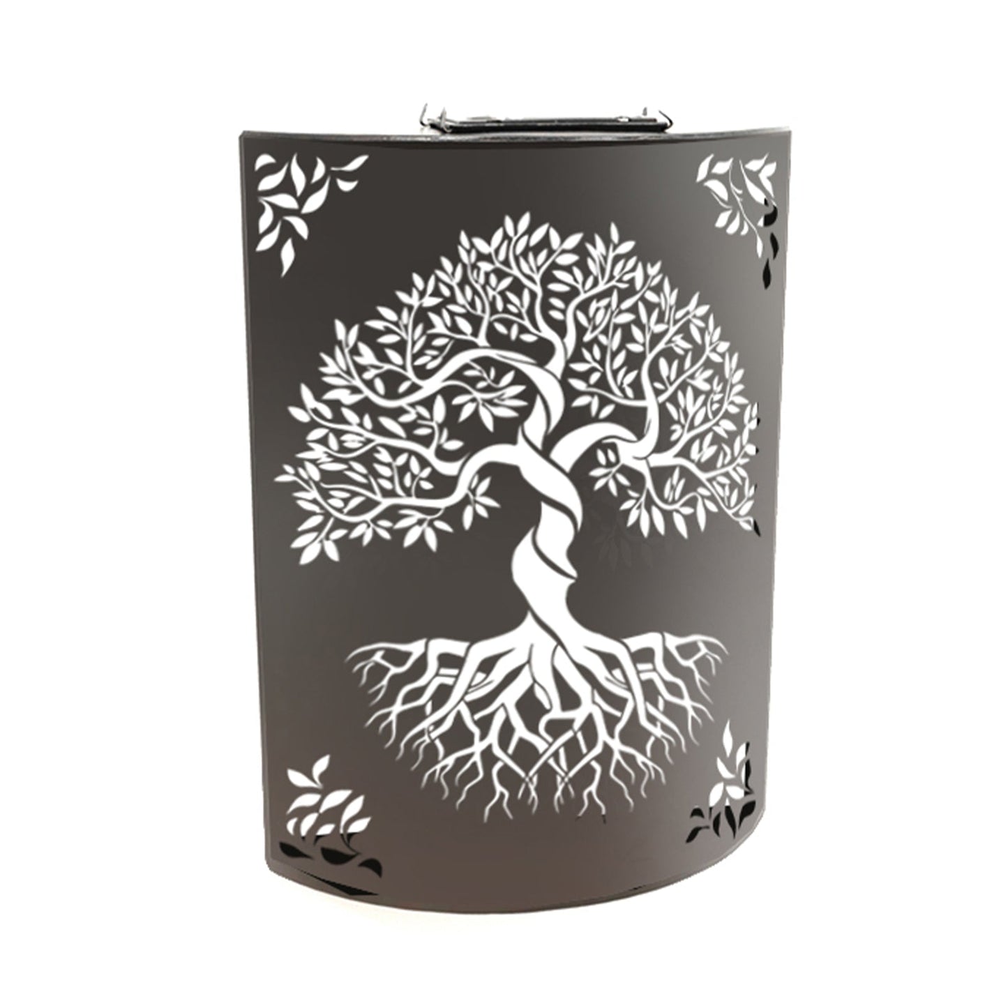 No.PA1054BK Metal Small Curved Solar Wall Panel - Tree of Life