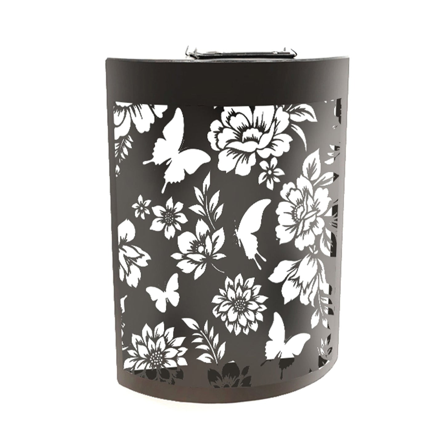 No.PA1055BK Metal Small Curved Solar Wall Panel - Butterfly