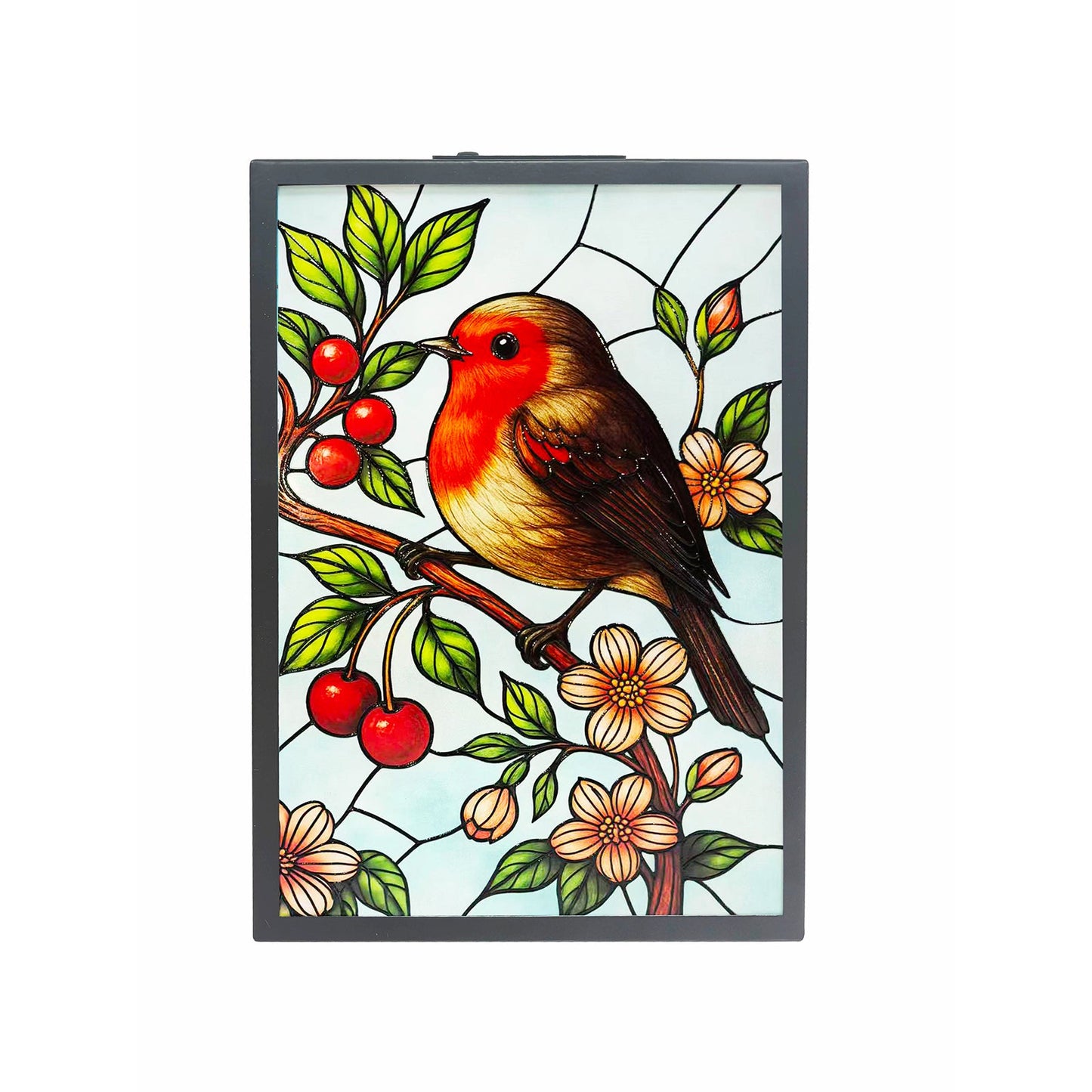 No.PA1251 Backlit Solar Suncatcher Wall Art - Robin