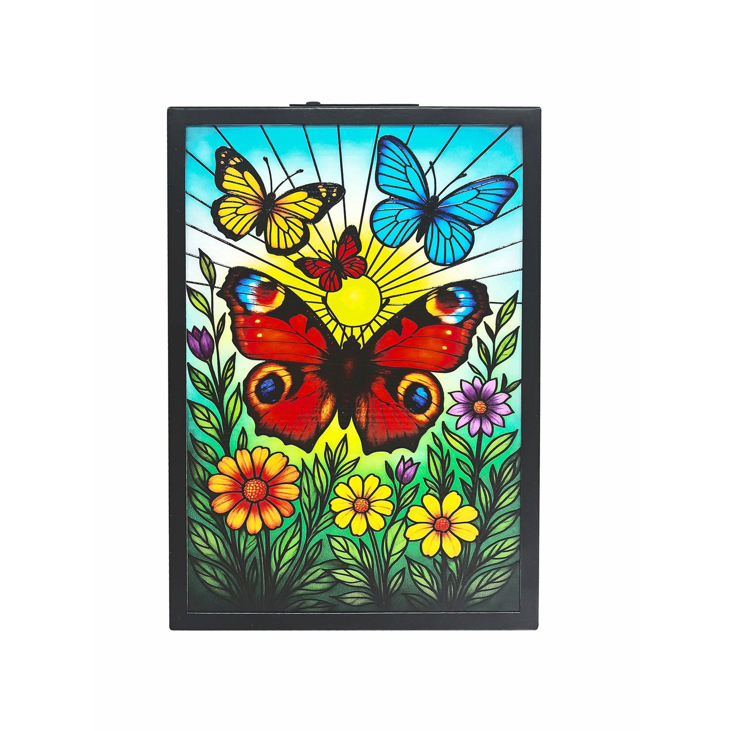 No.PA1253 Backlit Solar Suncatcher Wall Art - Butterfly