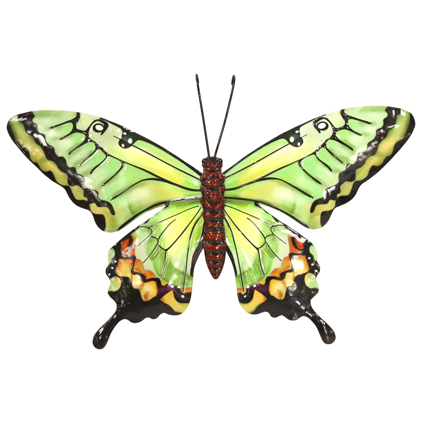 No.PA1704 Medium Metal Green Butterfly Wall Art