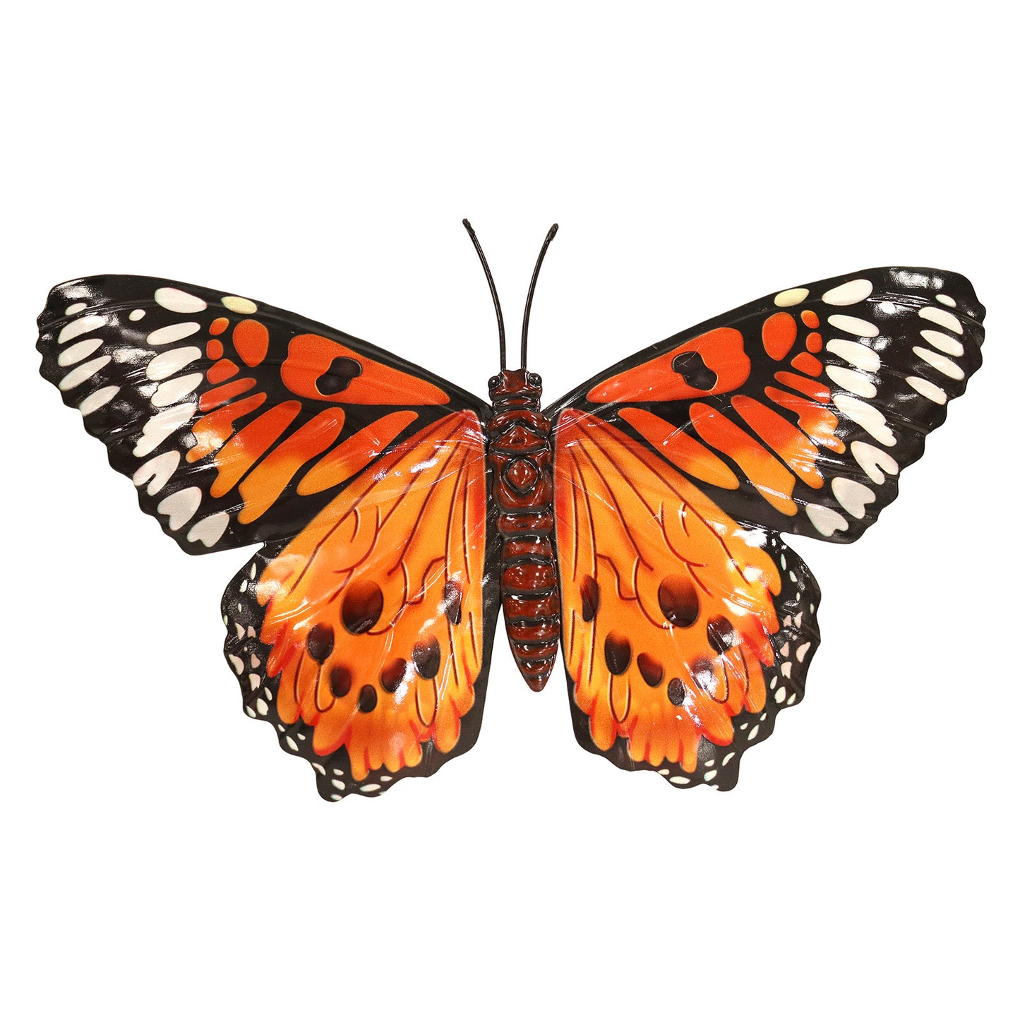 No.PA1705 Medium Metal Orange Butterfly Wall Art