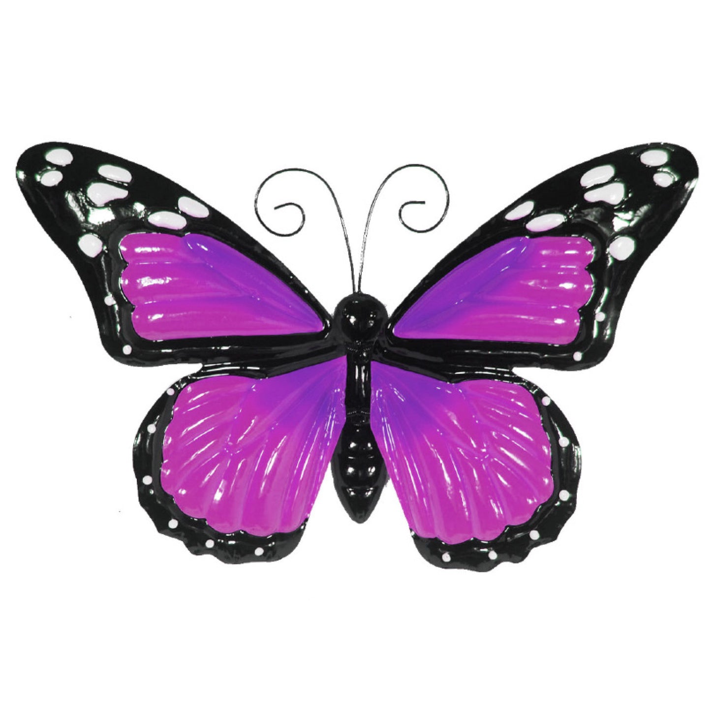 No.PA2302 Large Metal Butterfly with Flapping Wings - Purple