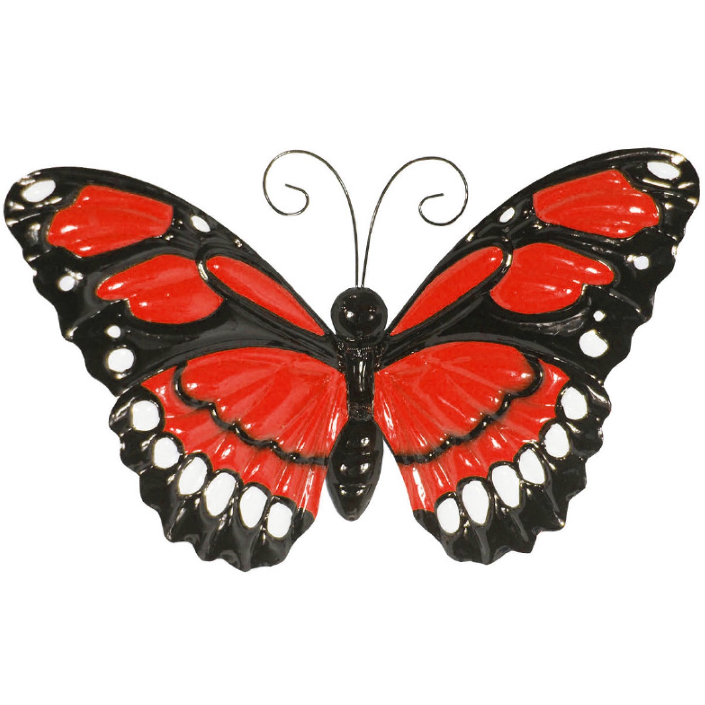 No.PA2304 Large Metal Butterfly with Flapping Wings - Red