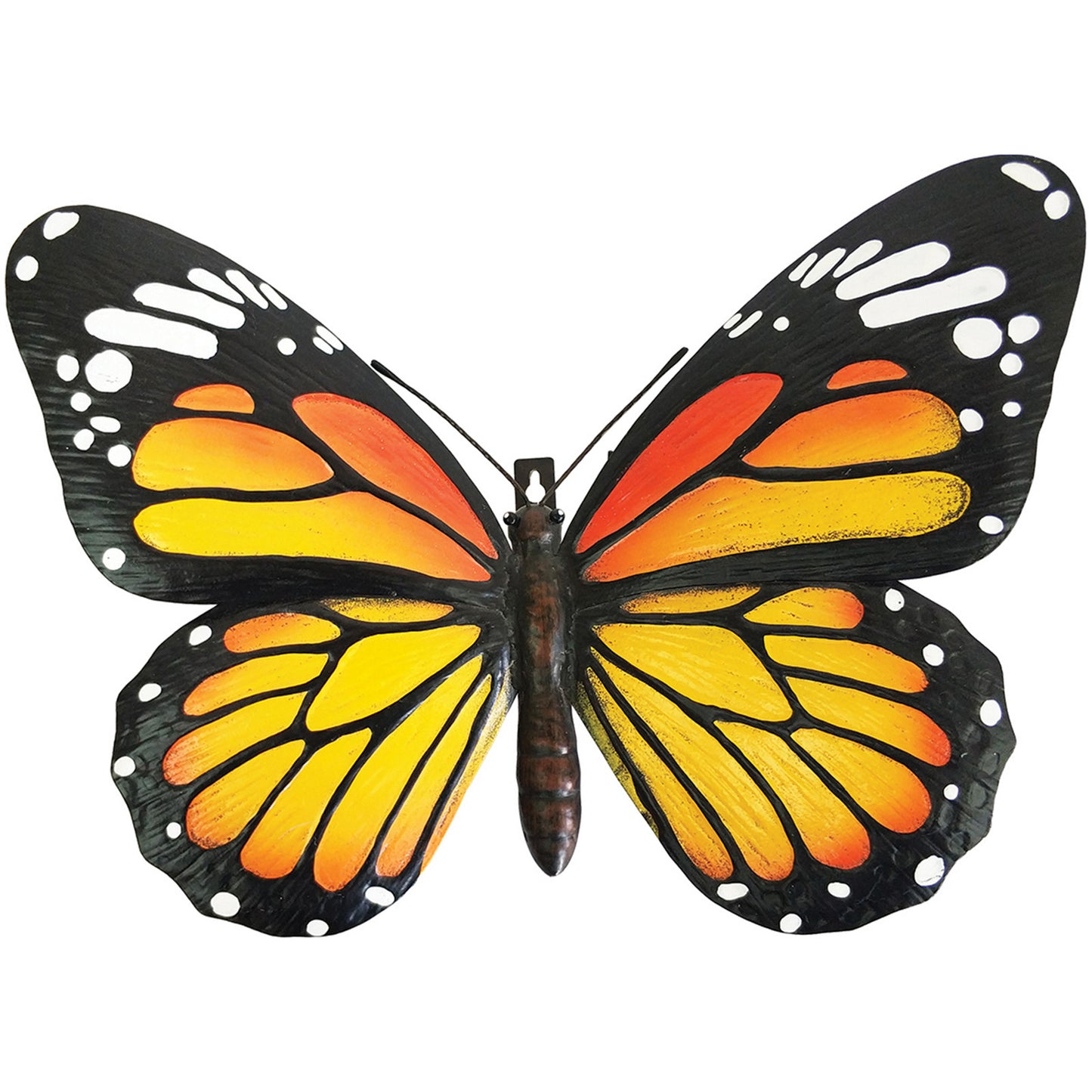 No.PA2352 Small Metal 3D Butterfly Wall Art - Orange