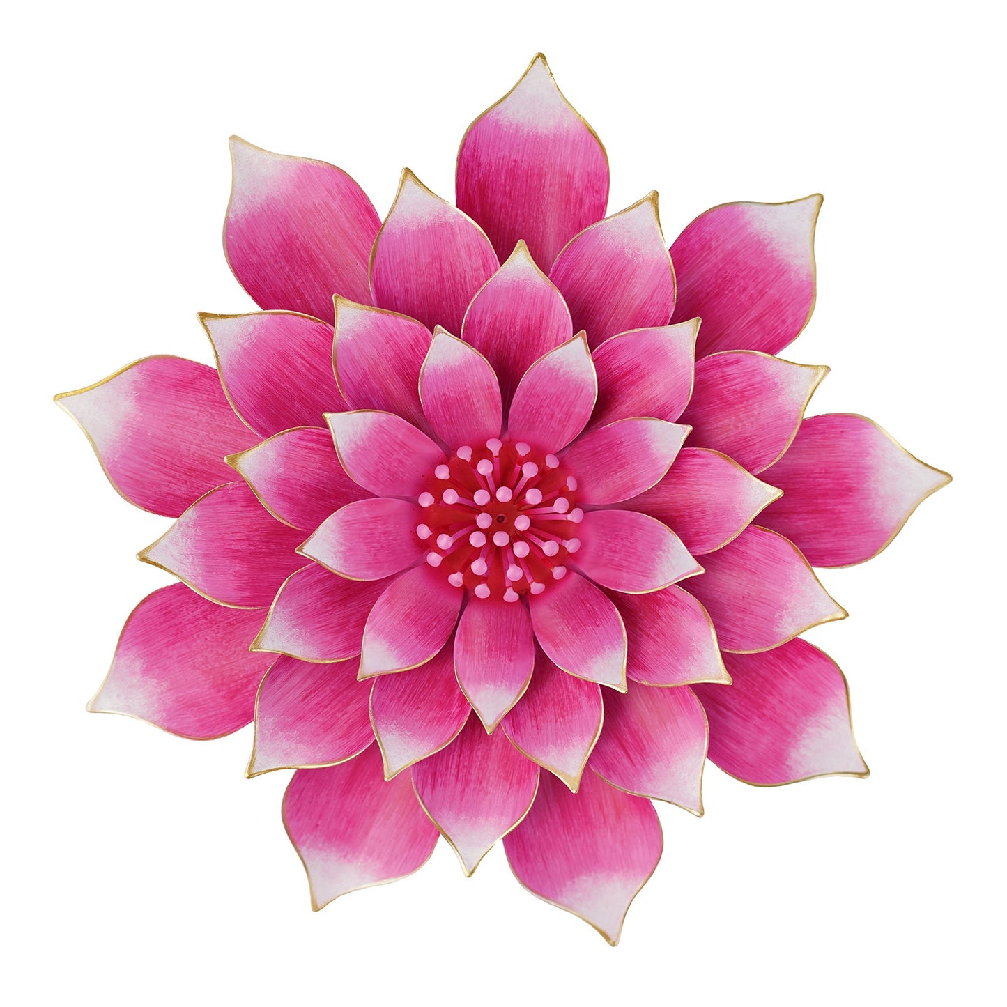 No.PA2546 Large Metal Wall Mounted Dahlia - Pink