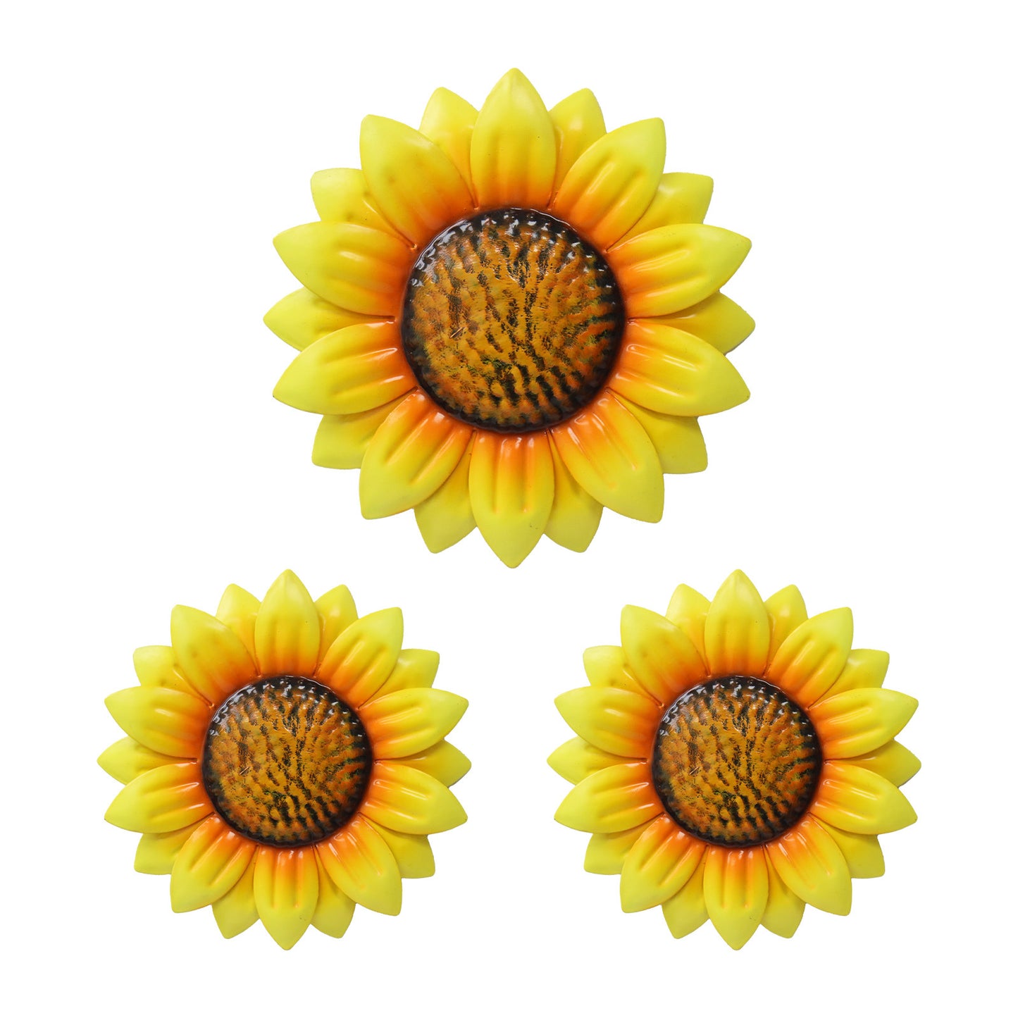 No.PA2550 Set of 3 Metal Wall Mounted Sunflowers