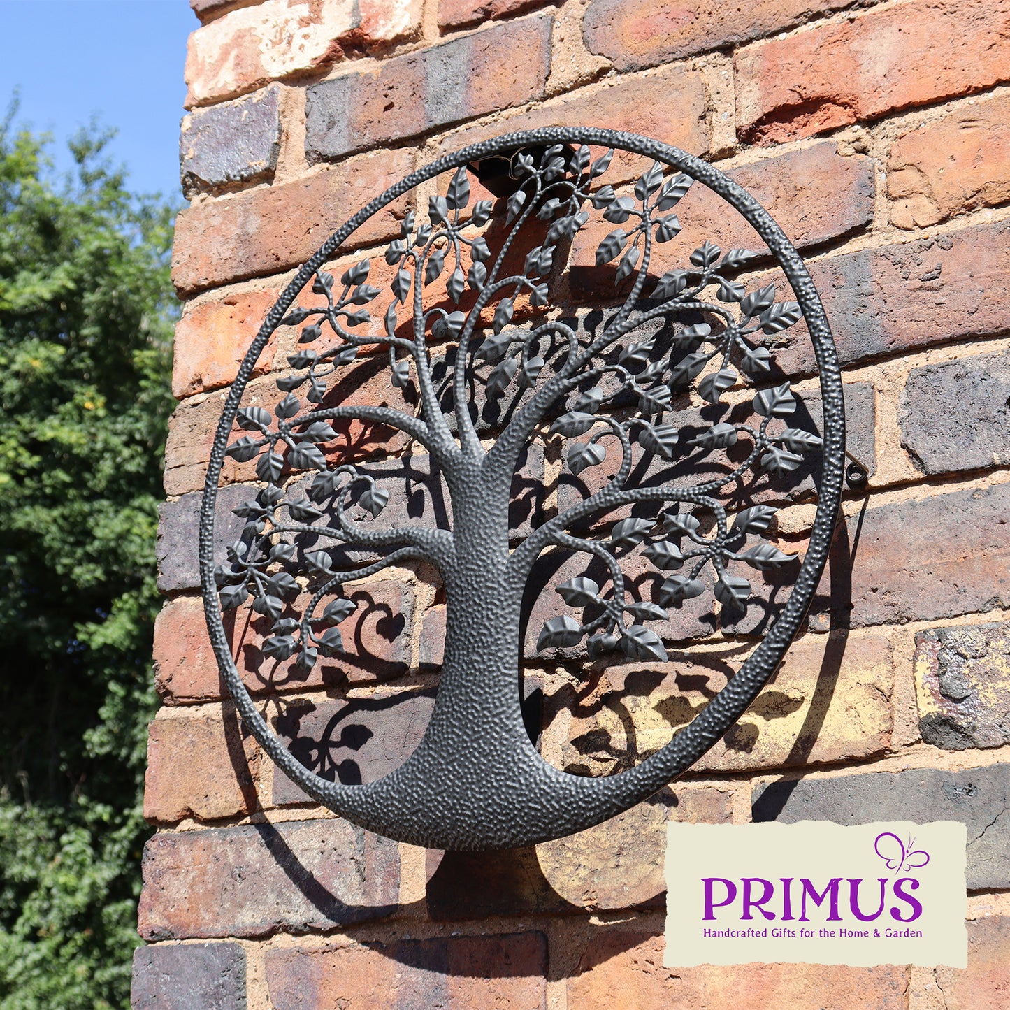 No.PA6000BK Tree of Life Silhouette Solar Backlit Wall Art