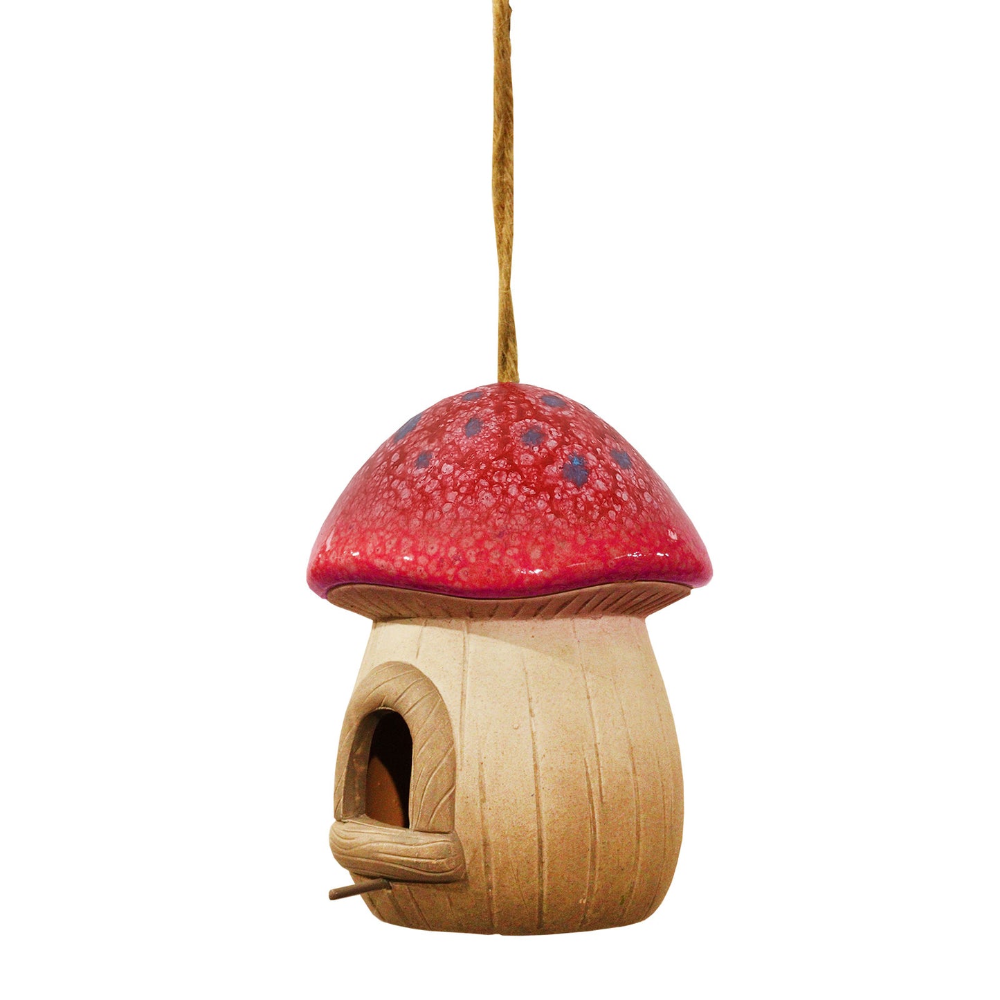 No.PB9101 Red Terracotta Mushroom Bird House
