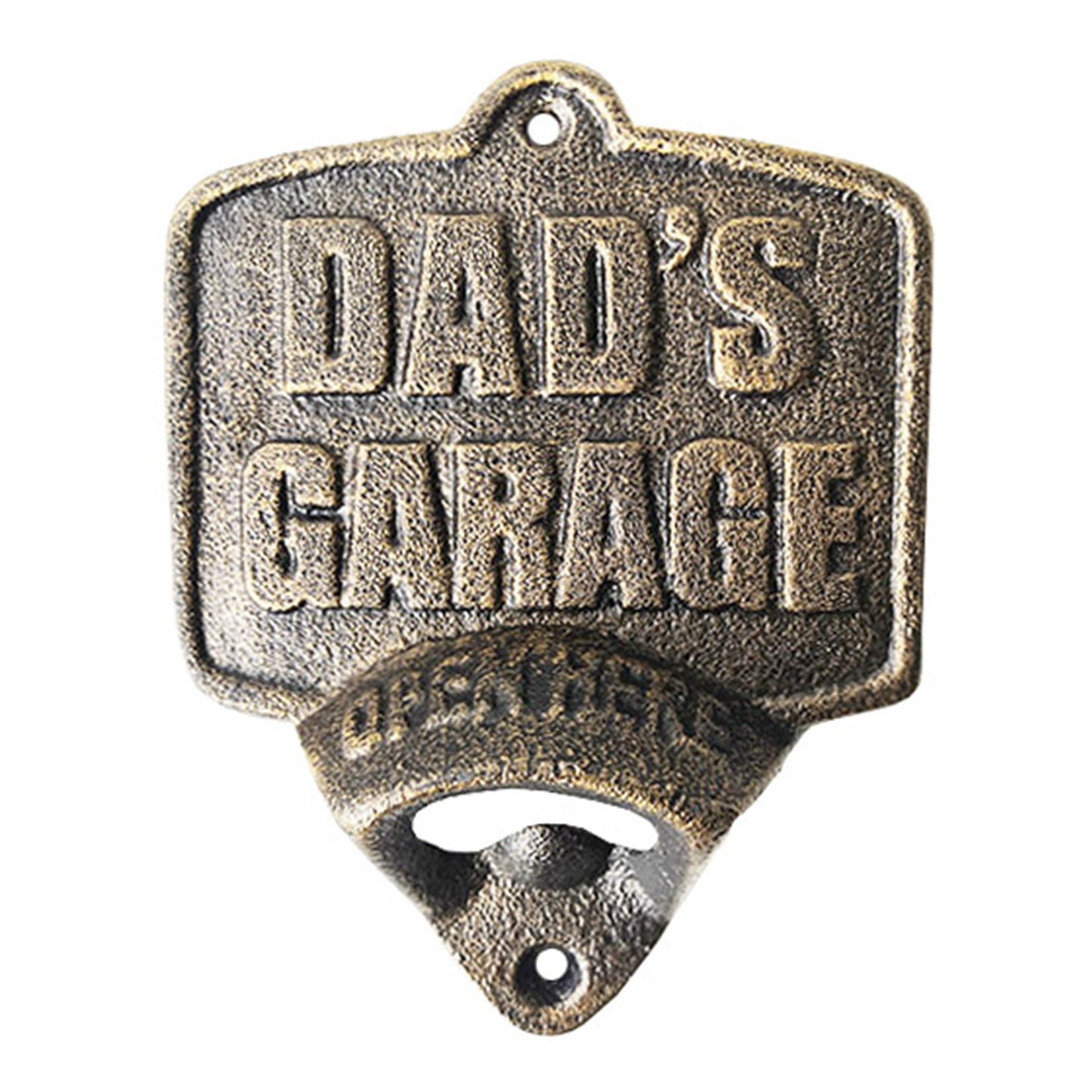 No.PC5801 Cast Iron Wall Mounted Bottle Opener 'Dad's Garage'