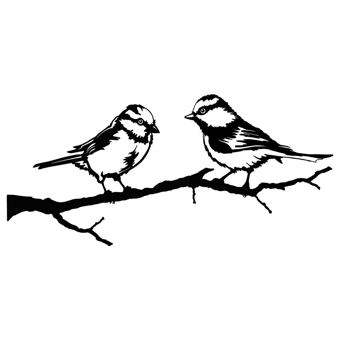 No.PF1004 Metal Blue Tit Tree Silhouette