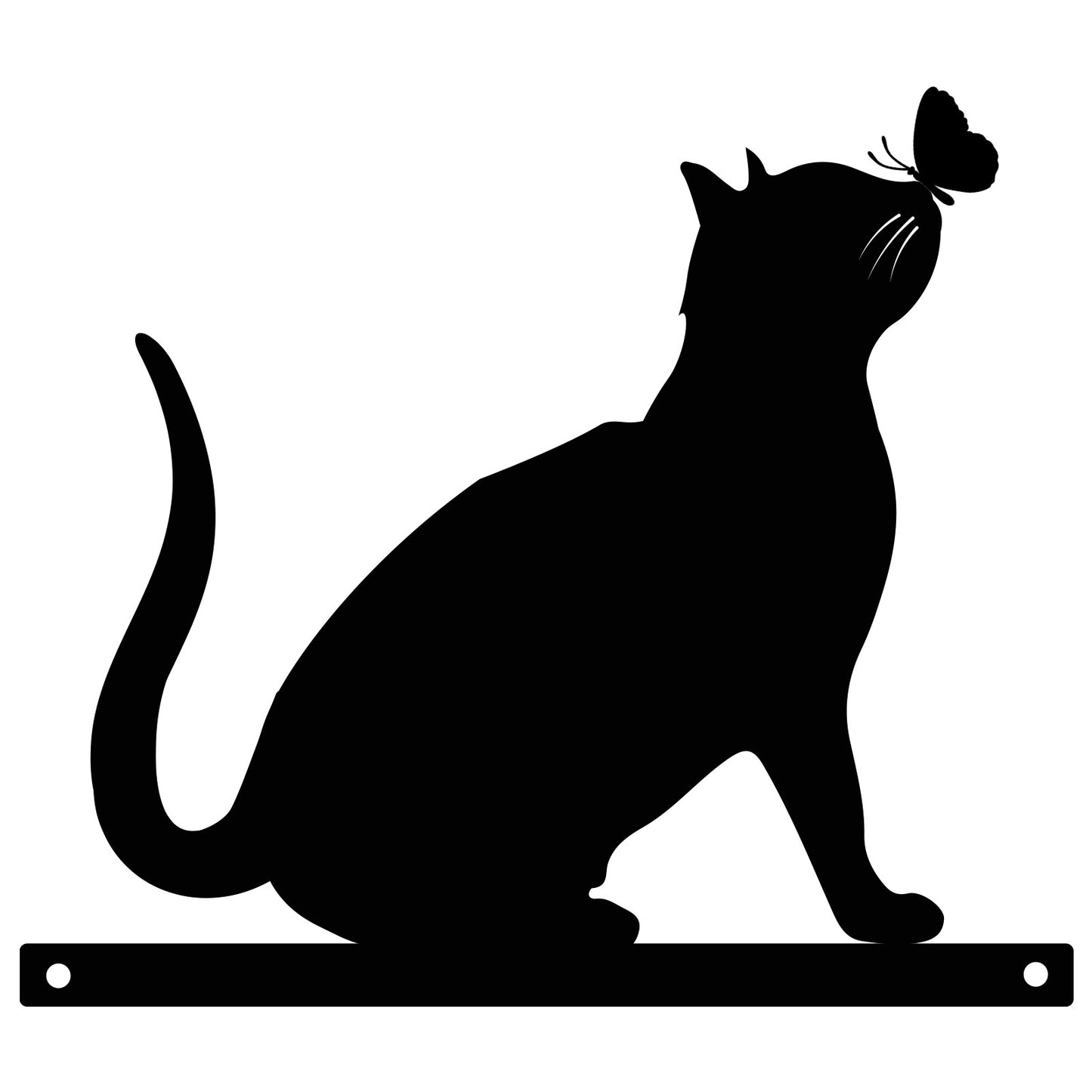 No.PF1036 Cat with Butterfly Fence Topper