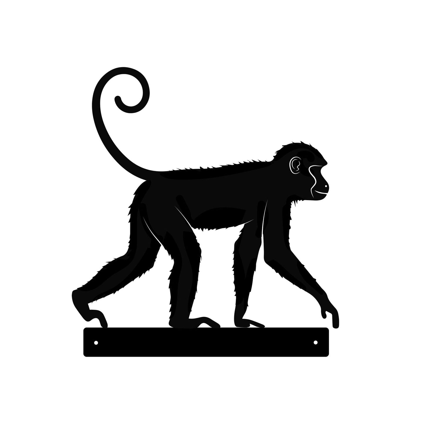 No.PF1045 Metal Peeking Zoo Silhouette - Monkey