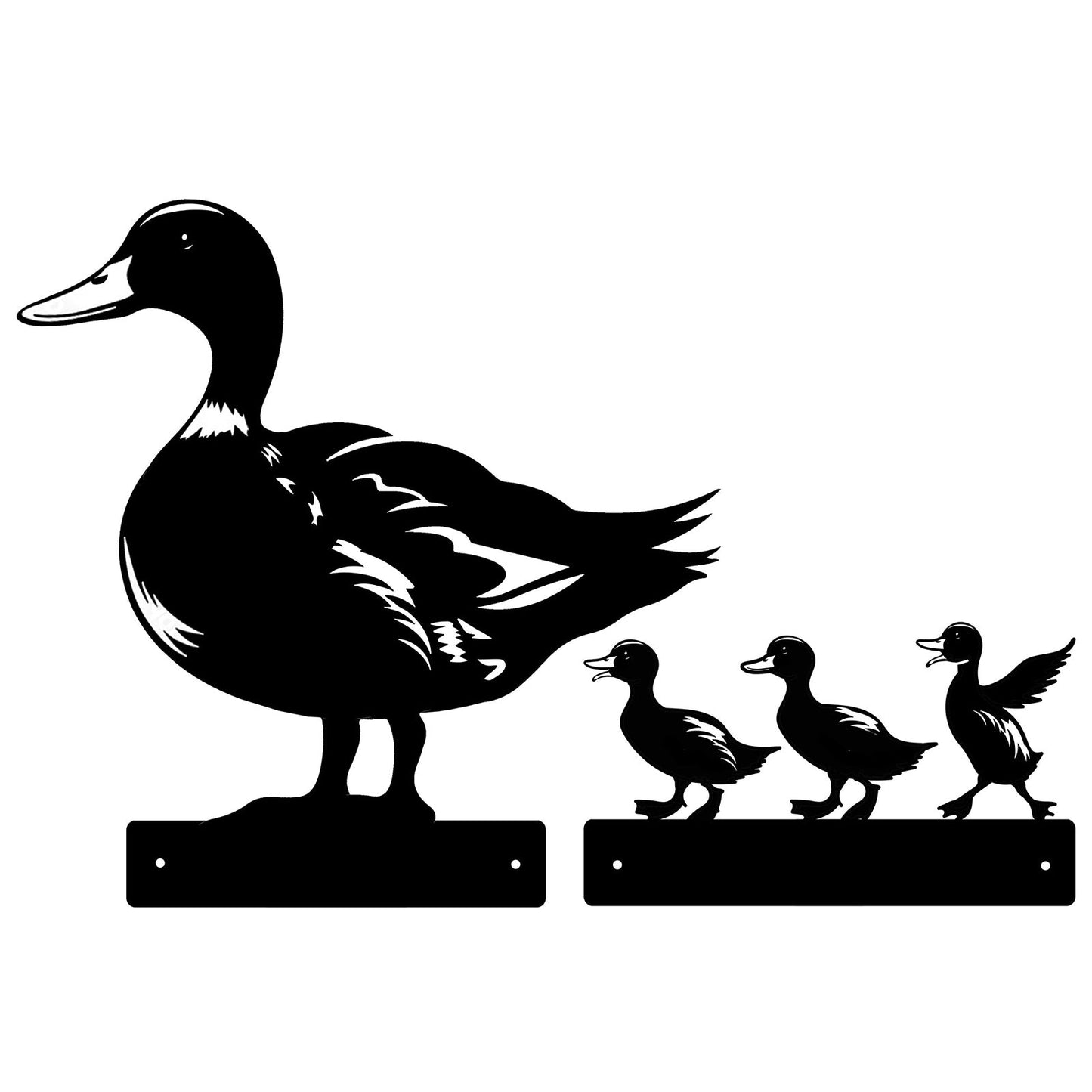No.PF1049 Metal Peeking Farmyard Silhouette - Ducks