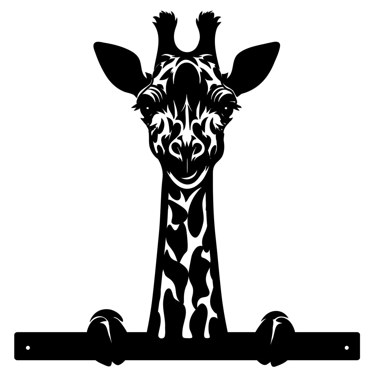No.PF1055 Metal Peeking Zoo Silhouette - Giraffe