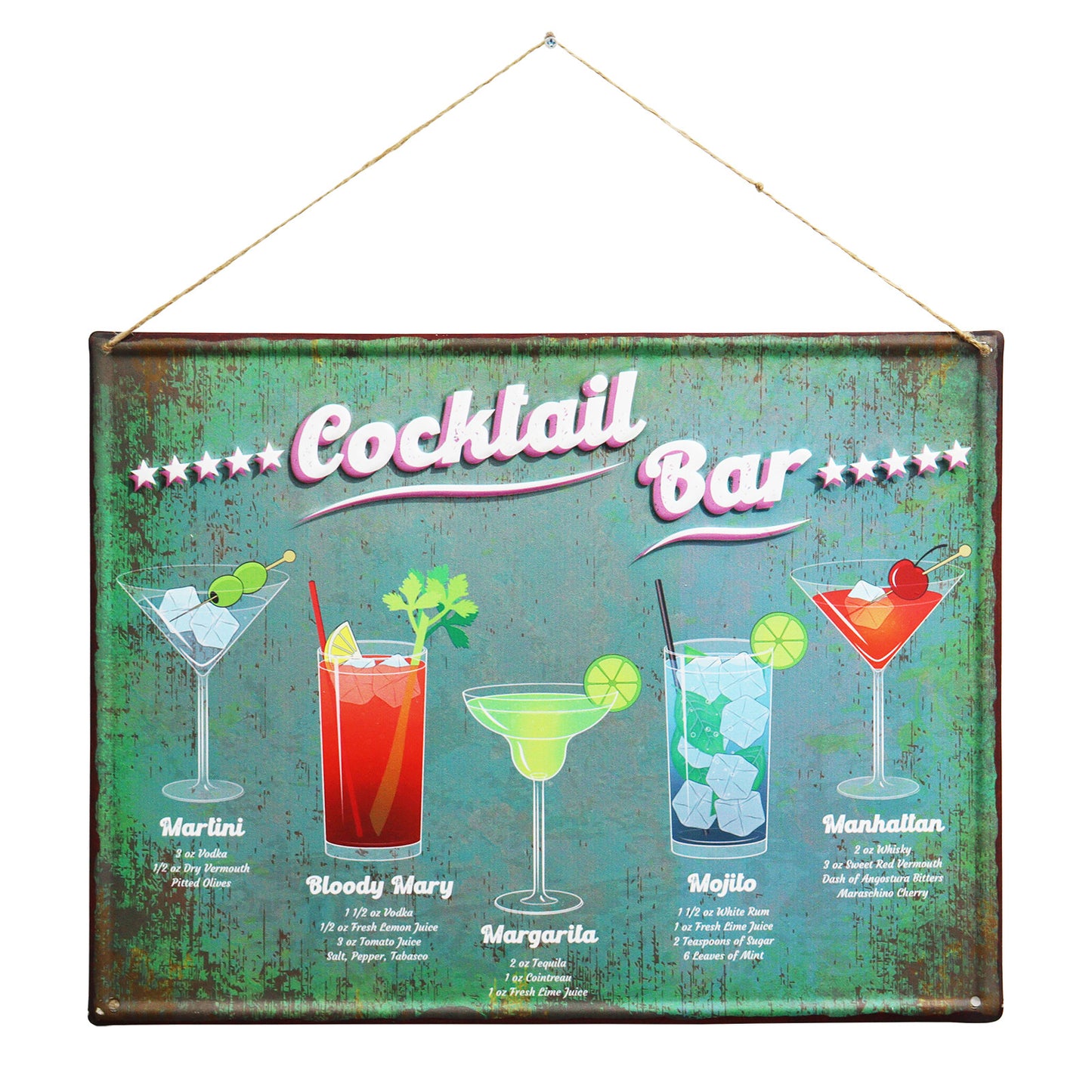 No.PH1001 Cocktail Bar Metal Wall Sign