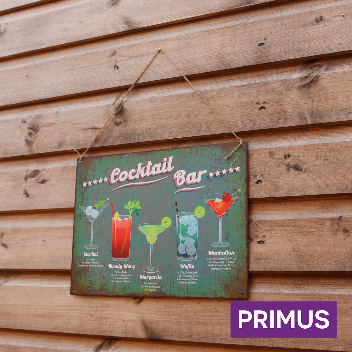 No.PH1001 Cocktail Bar Metal Wall Sign