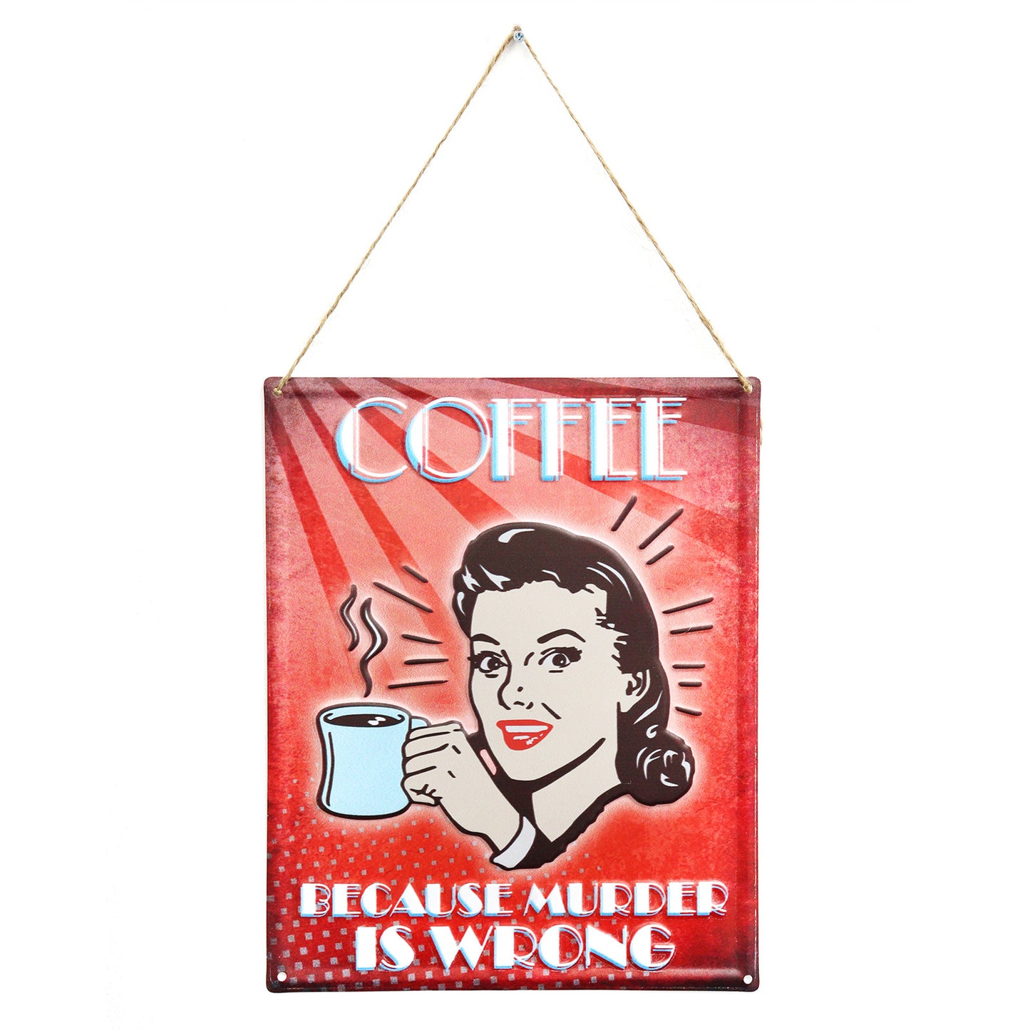 No.PH1021 Coffee Murder Metal Wall Sign