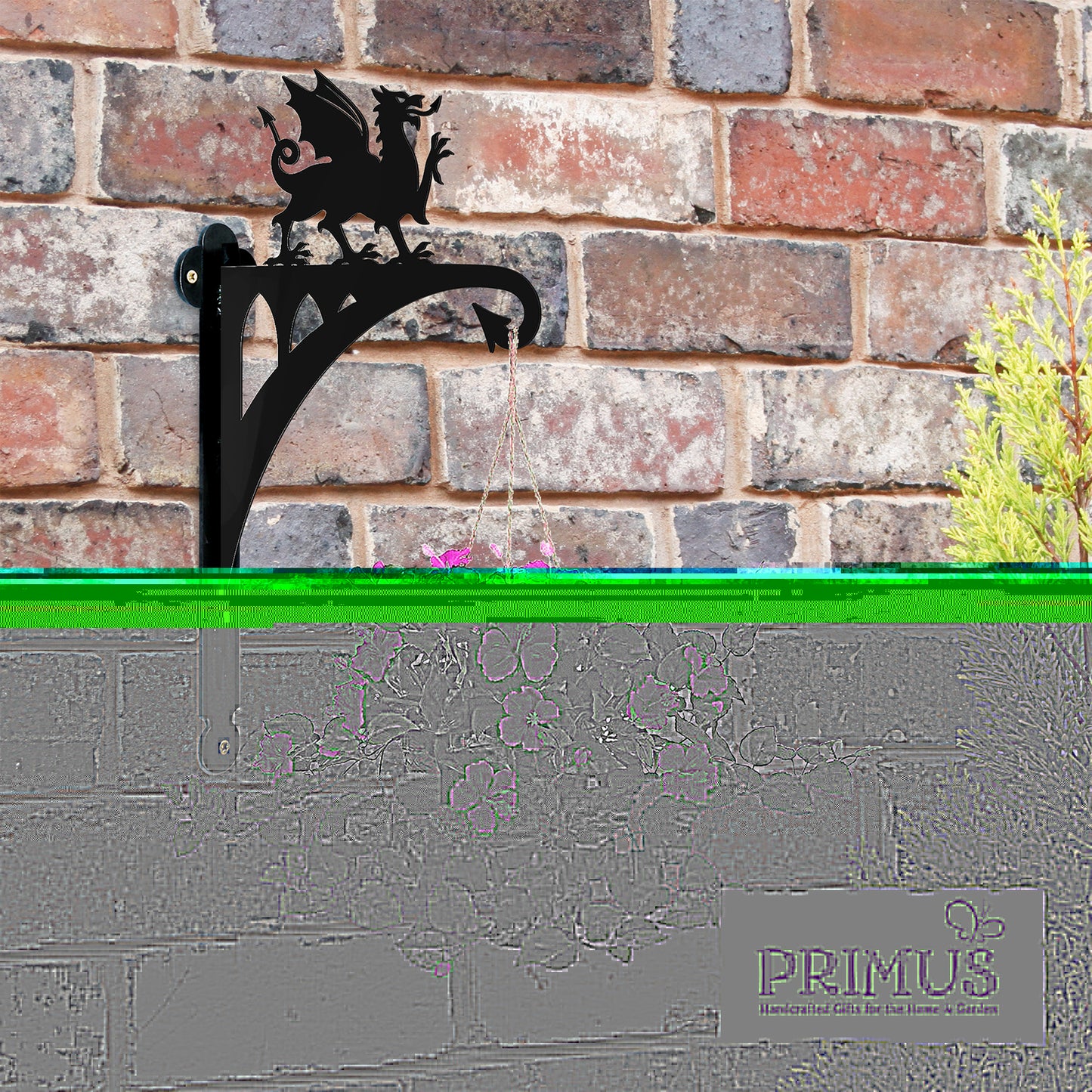 No.PP1006 Metal Welsh Dragon Hanging Basket Bracket