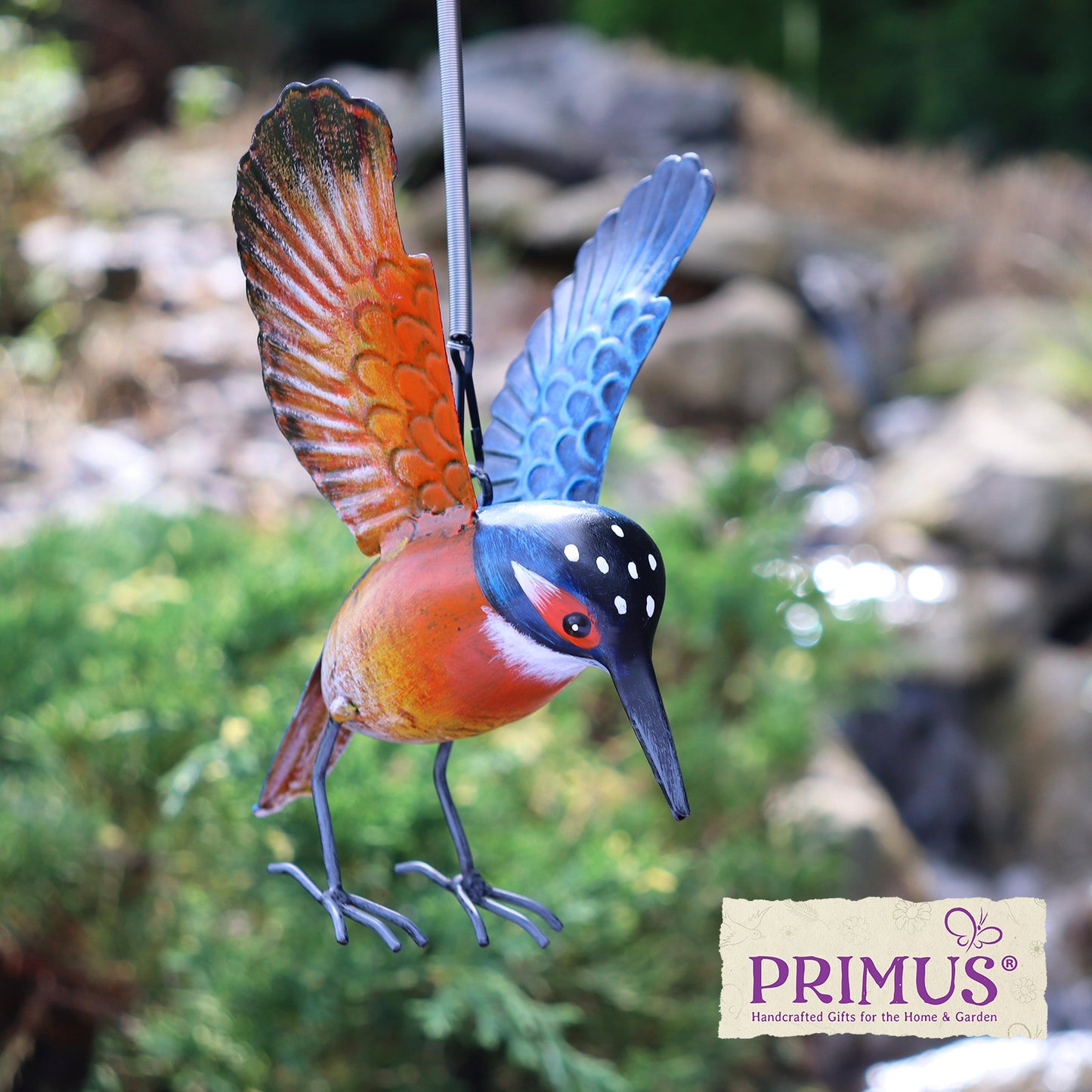 No.PQ1864 Small Metal Hanging Kingfisher