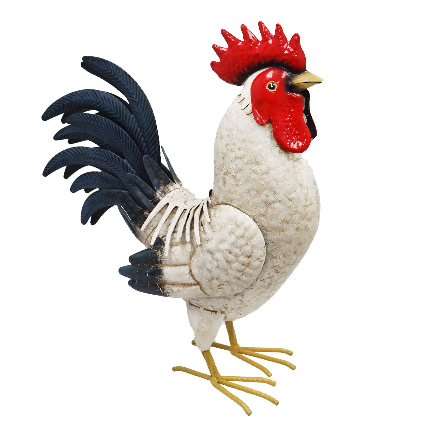 No.PQ1872 Large Metal White Cockerel