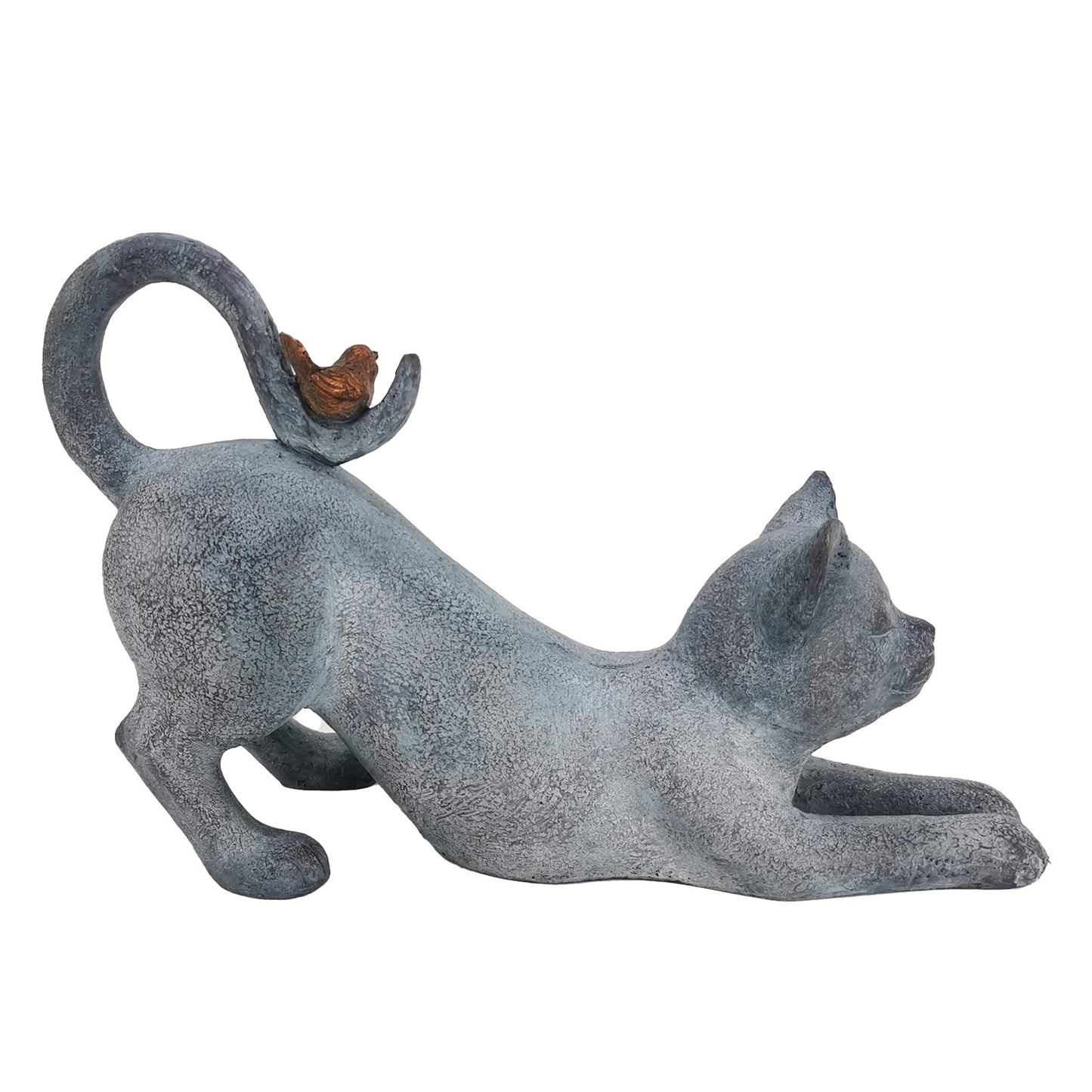 No.PR1006 Resin Cat Sculpture with Bird