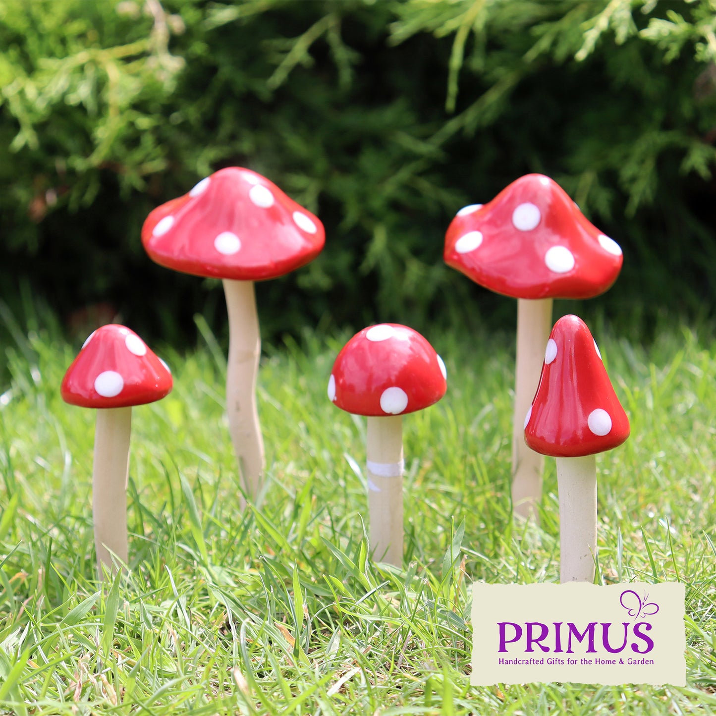 No.PS5101 Small Red Ceramic Toadstool Assortment (24pcs in PDQ)