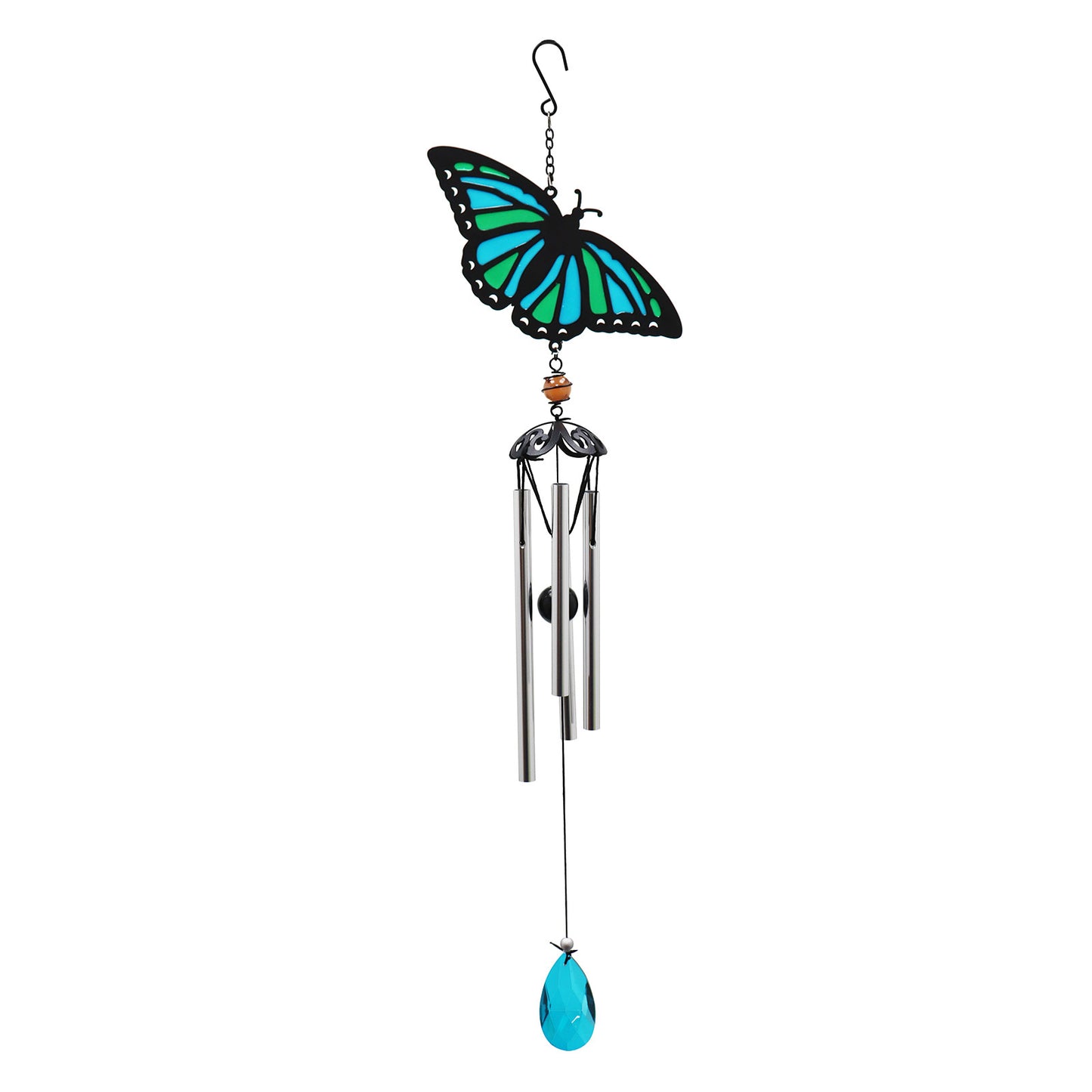 No.PT1009 Suncatcher Cyan Butterfly Wind Chime