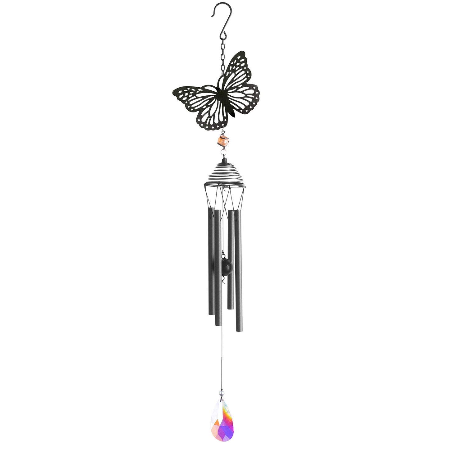 No.PT1010 Silhouette Butterfly Wind Chime - Black