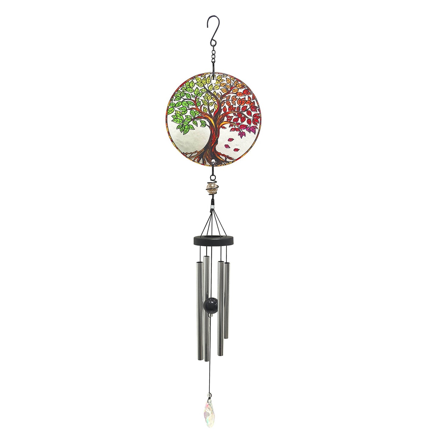 No.PT1084 Small Glass Suncatcher Windchime - Tree of Life