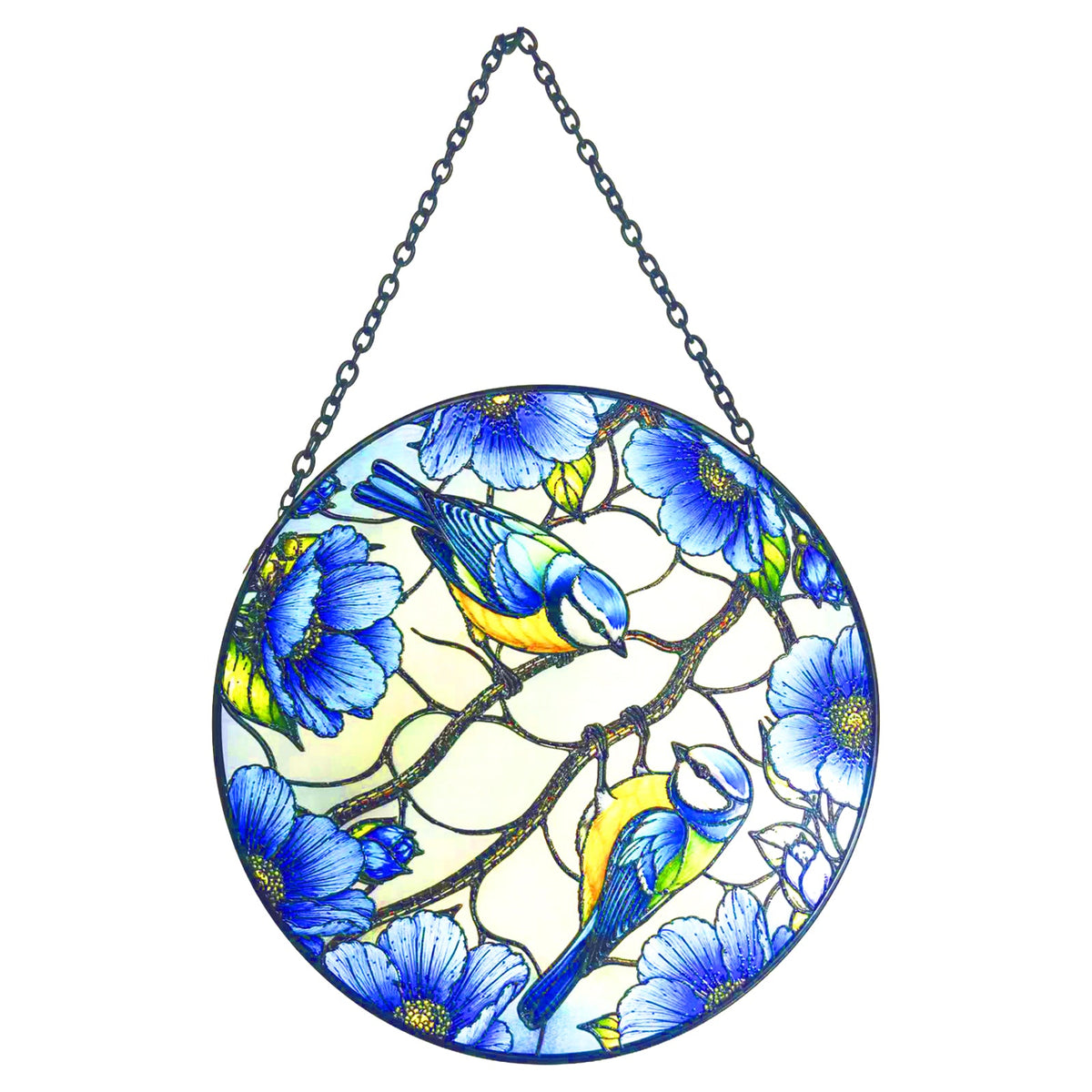 No.PT2212N Stained Glass Hanging Suncatcher - Blue Tit