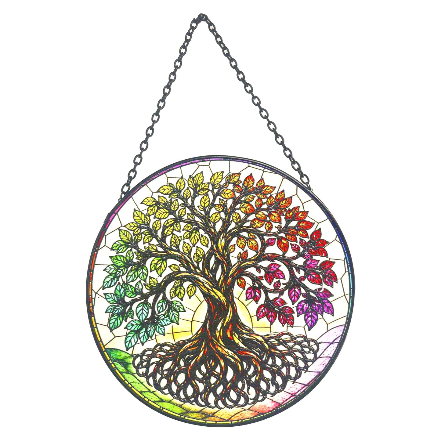 No.PT2217N Stained Glass Hanging Suncatcher - Tree of Life