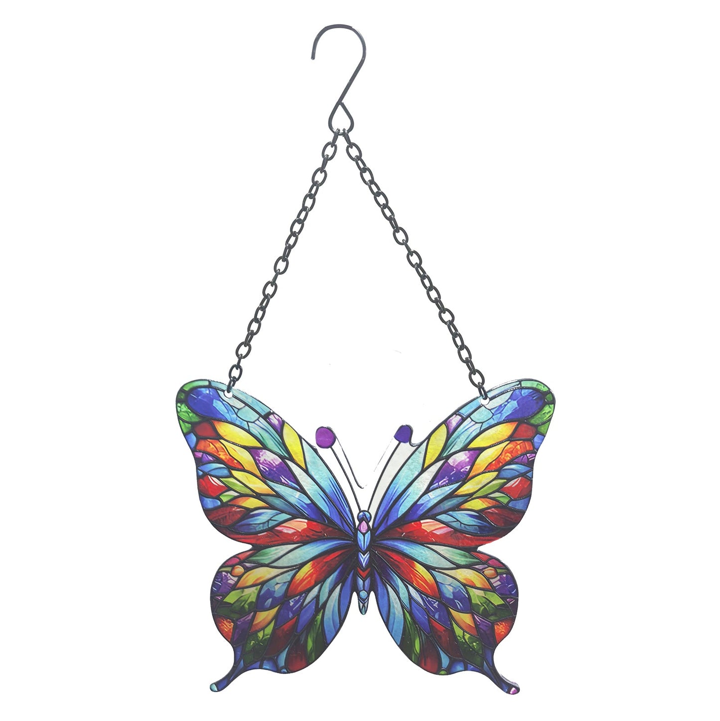 No.PT2325 Cut Glass Hanging Suncatcher - Butterfly
