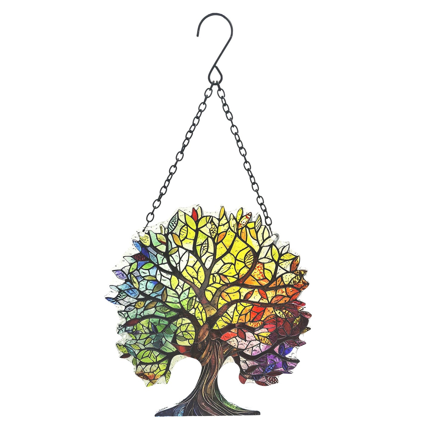 No.PT2326 Cut Glass Hanging Suncatcher - Tree of Life